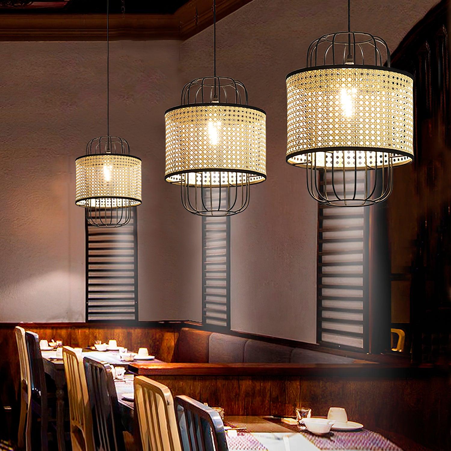Evtheyra Premium Art Rattan Pendant Lamp - Letslighting