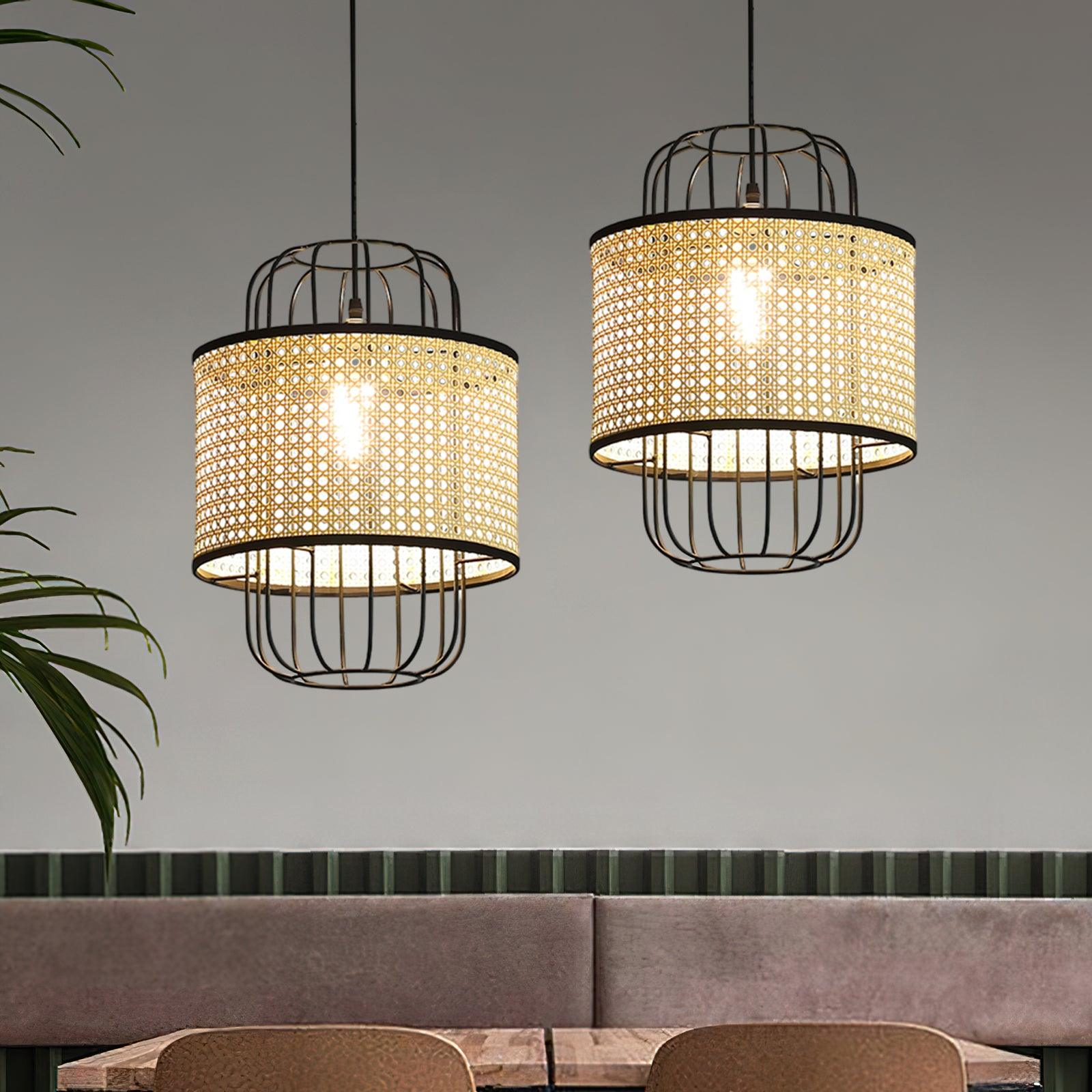 Evtheyra Premium Art Rattan Pendant Lamp - Letslighting