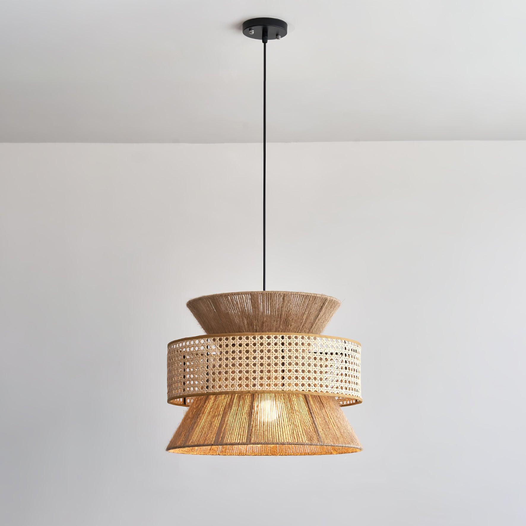 Ophelia Woven Rattan Pendant Light - Letslighting