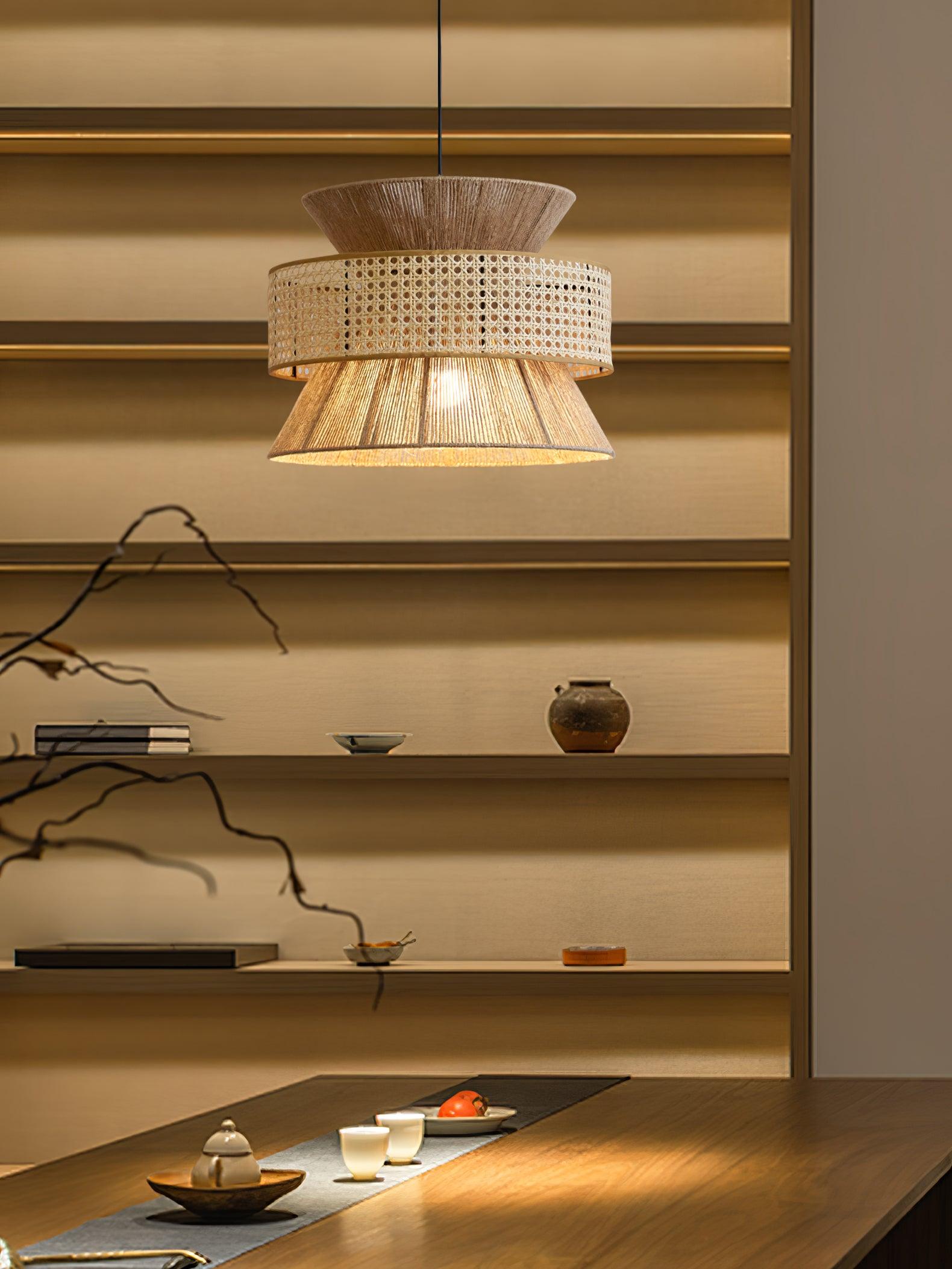 Ophelia Woven Rattan Pendant Light - Letslighting