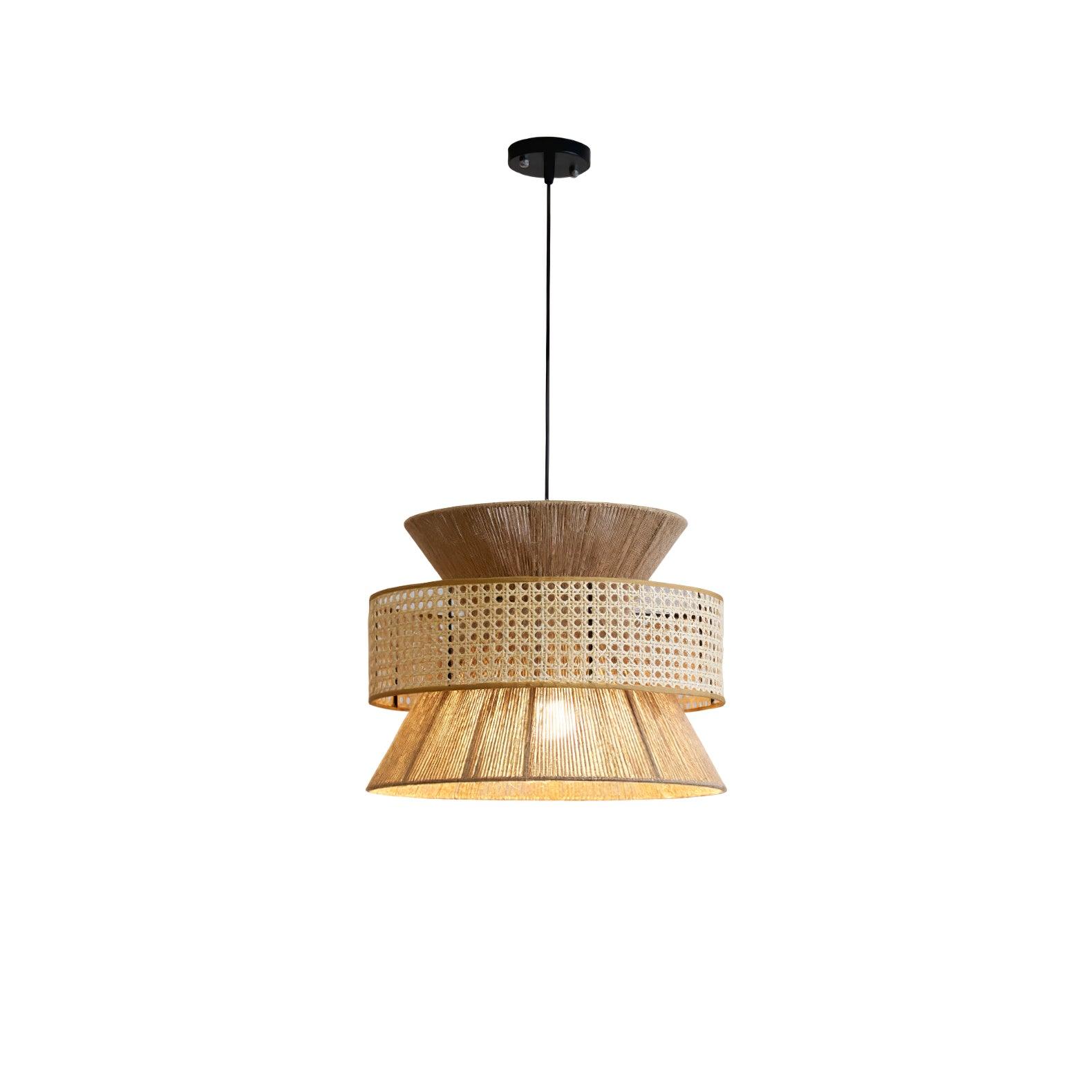 Ophelia Woven Rattan Pendant Light - Letslighting