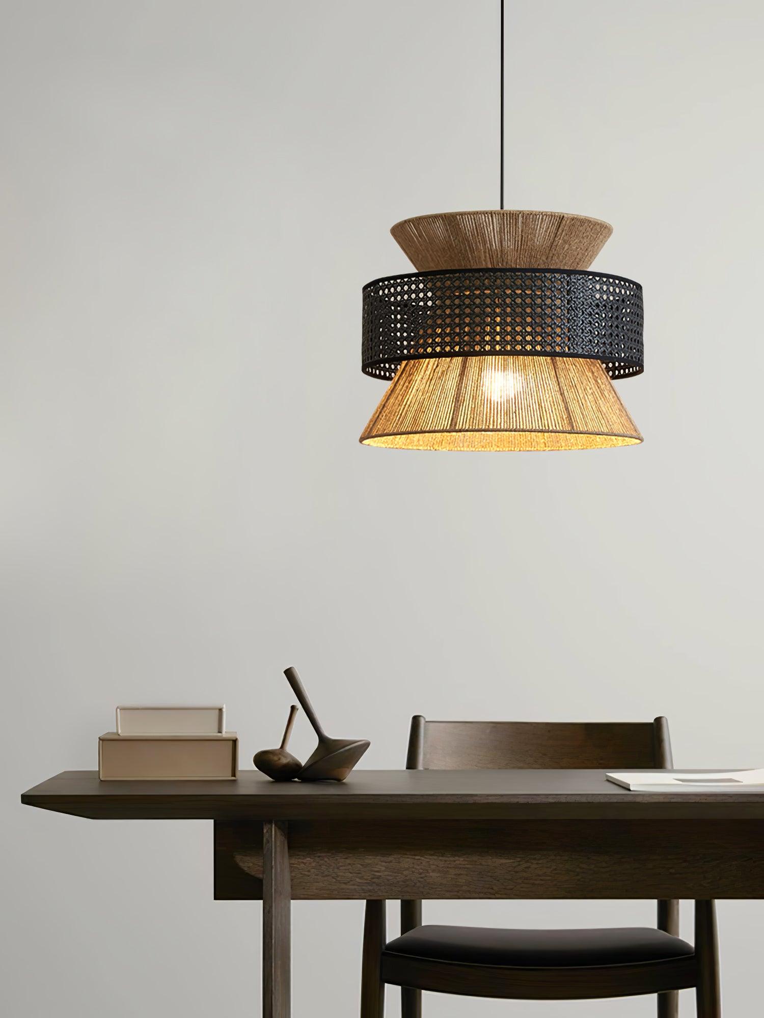 Ophelia Woven Rattan Pendant Light - Letslighting