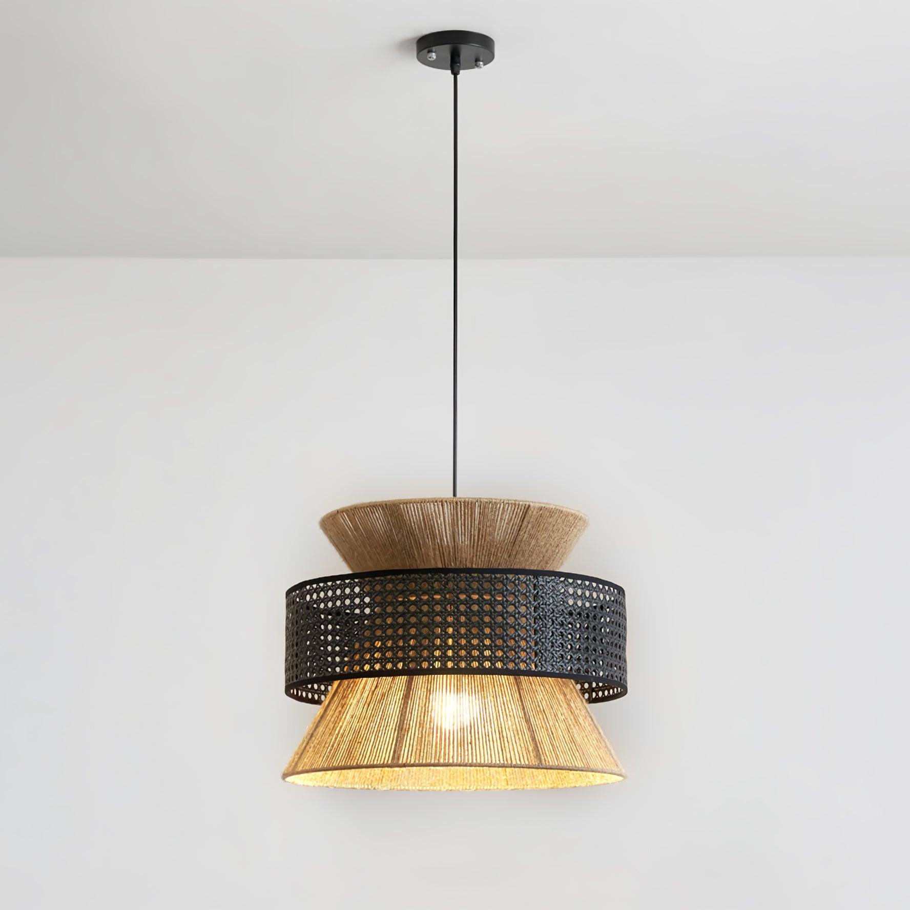 Ophelia Woven Rattan Pendant Light - Letslighting