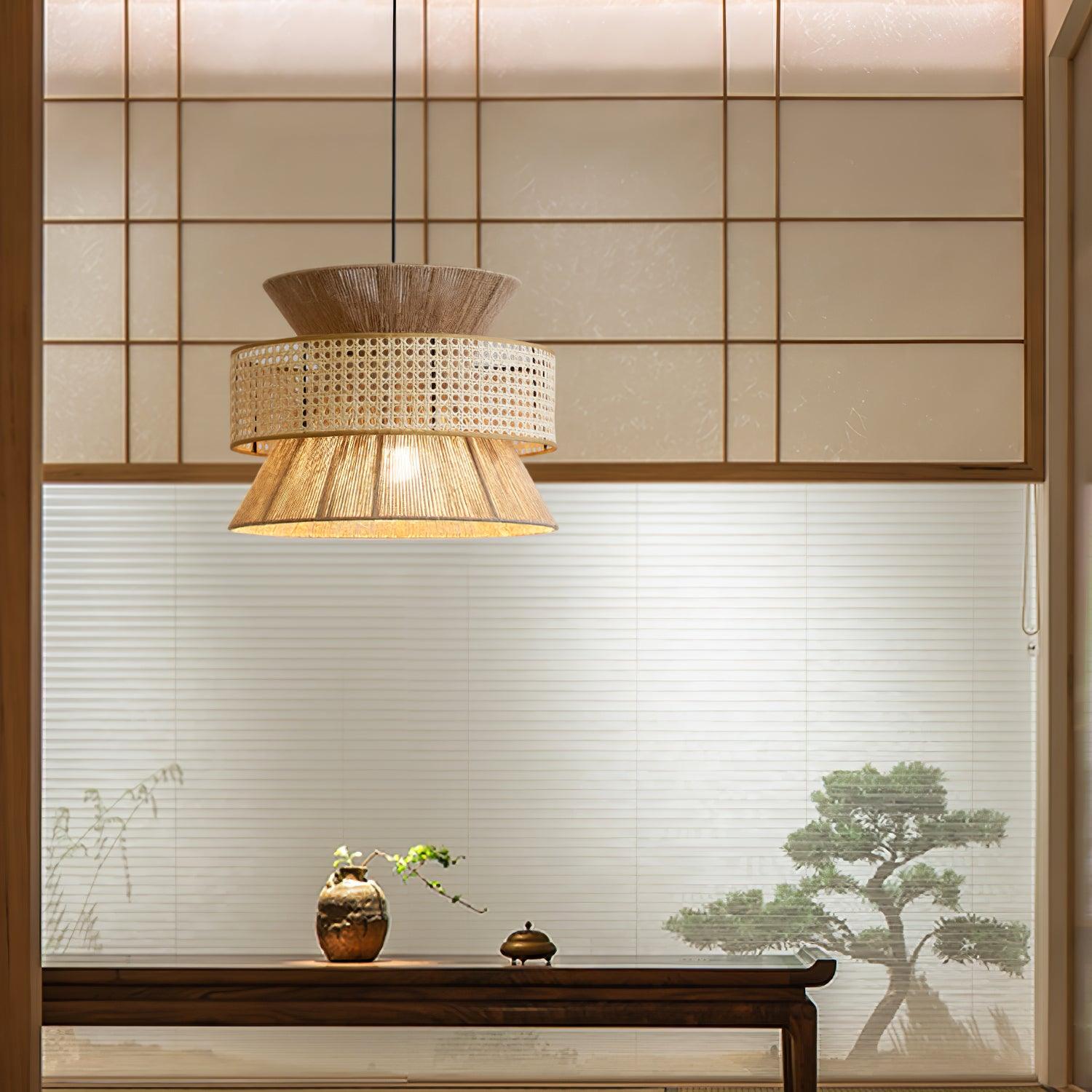 Ophelia Woven Rattan Pendant Light - Letslighting