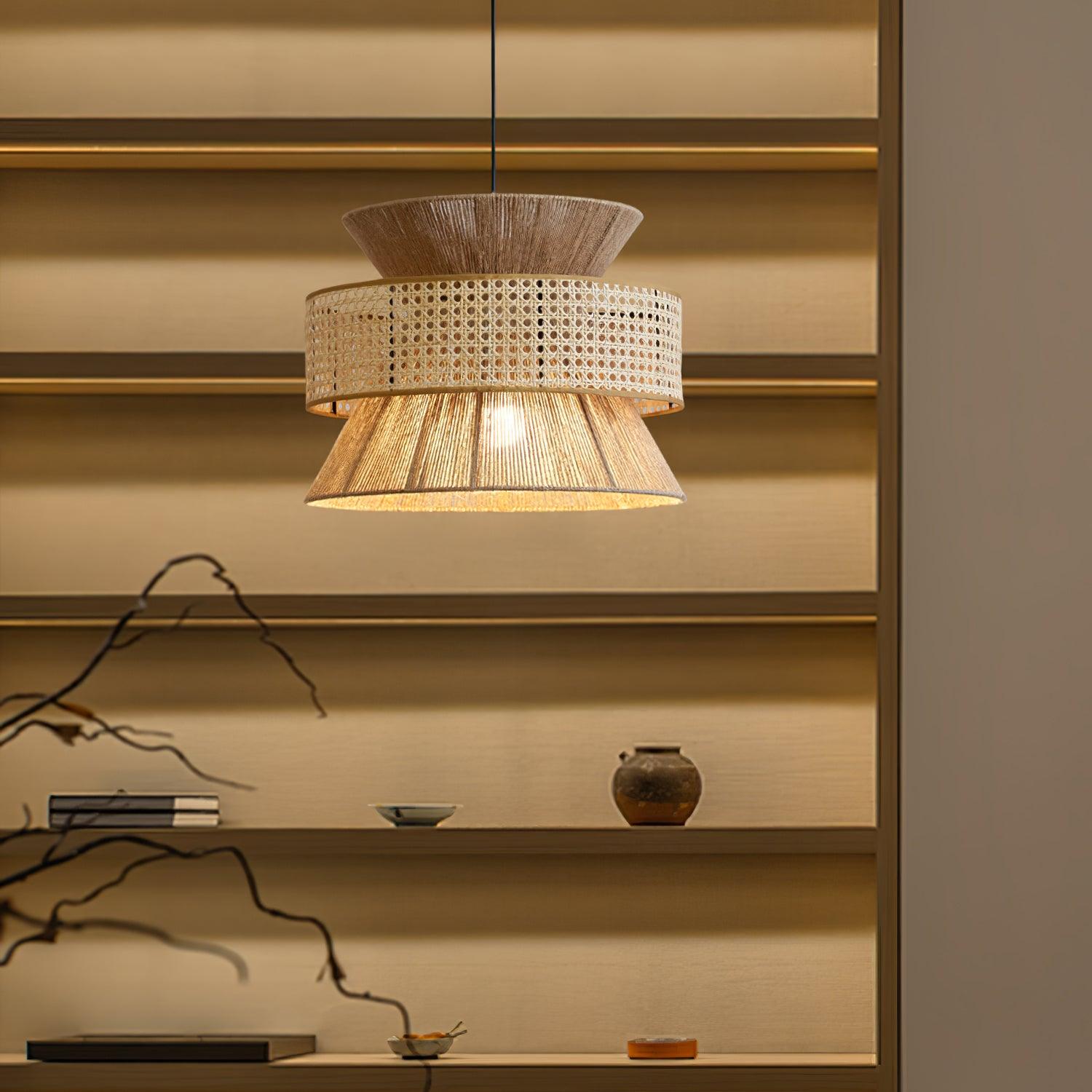 Ophelia Woven Rattan Pendant Light - Letslighting