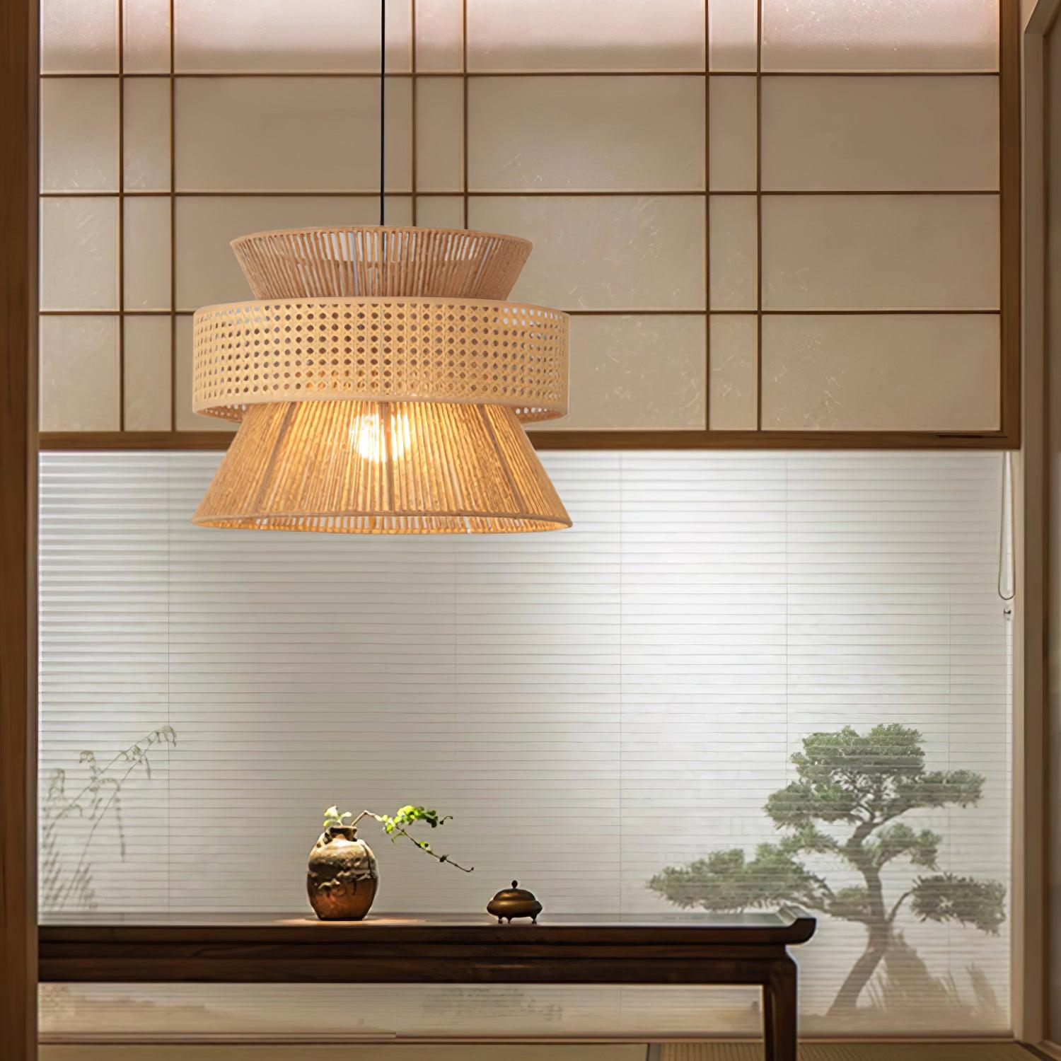 Ophelia Woven Rattan Pendant Light - Letslighting