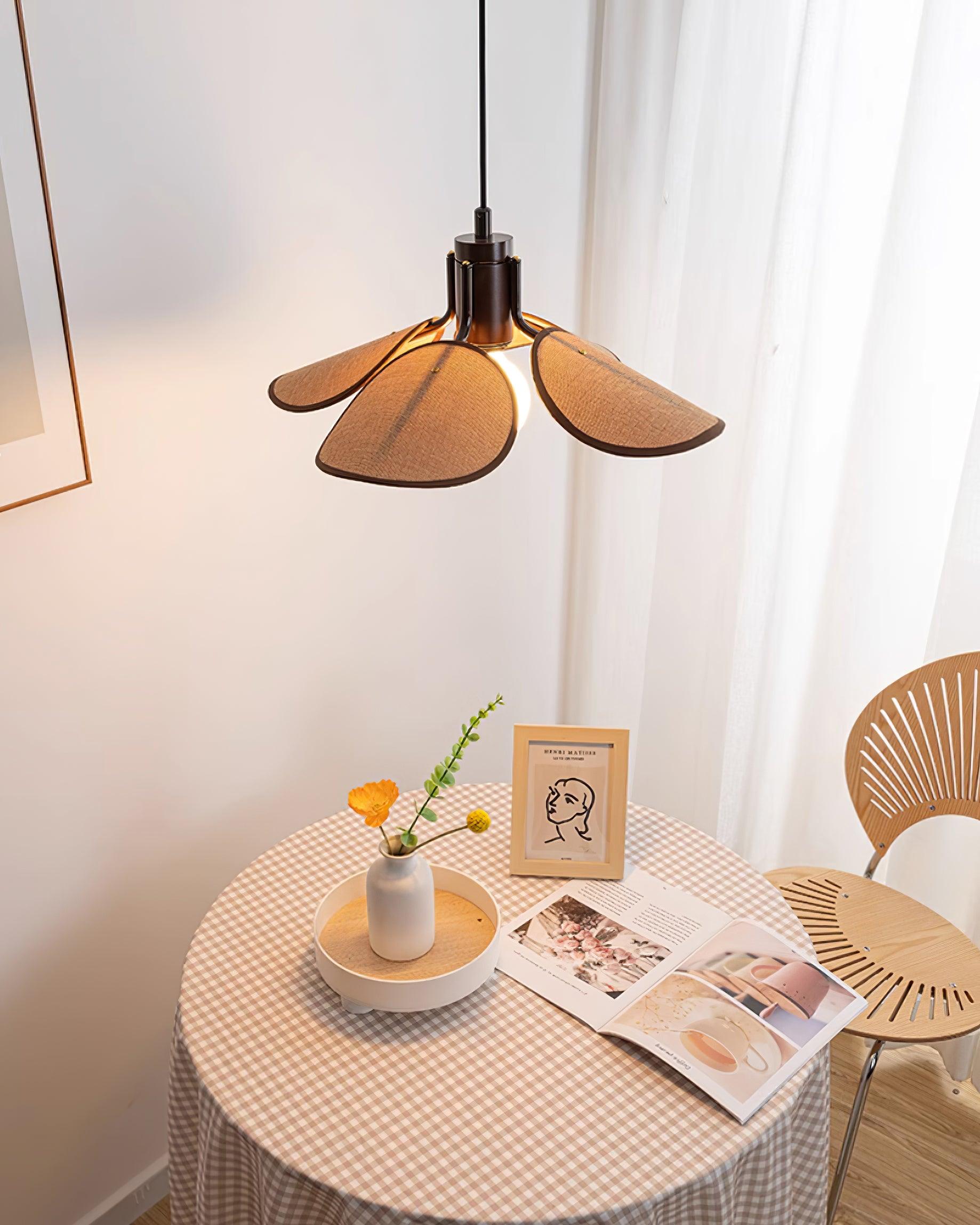Callie Pendant Lamp Rattan Handwoven Organic - Letslighting
