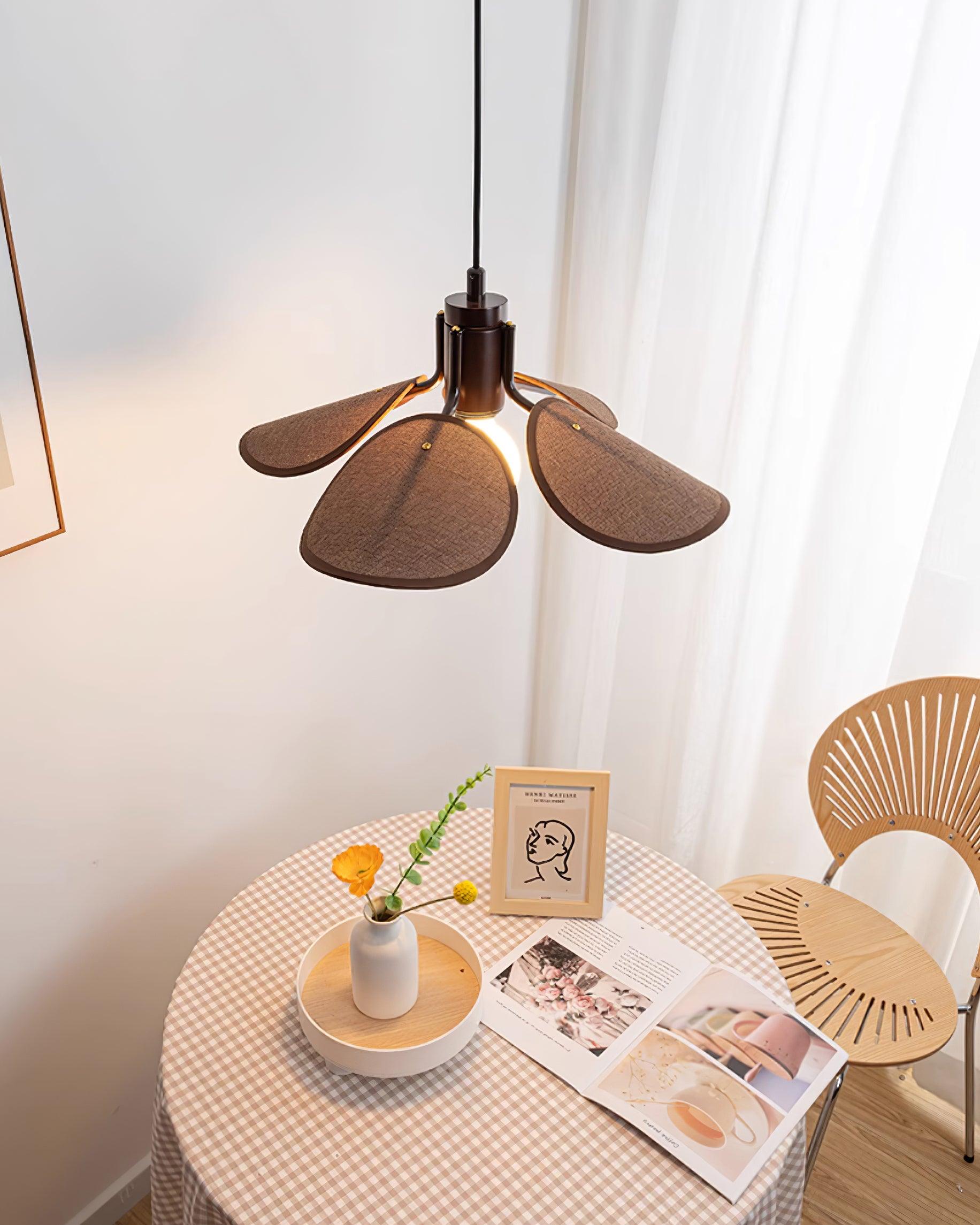 Callie Pendant Lamp Rattan Handwoven Organic - Letslighting