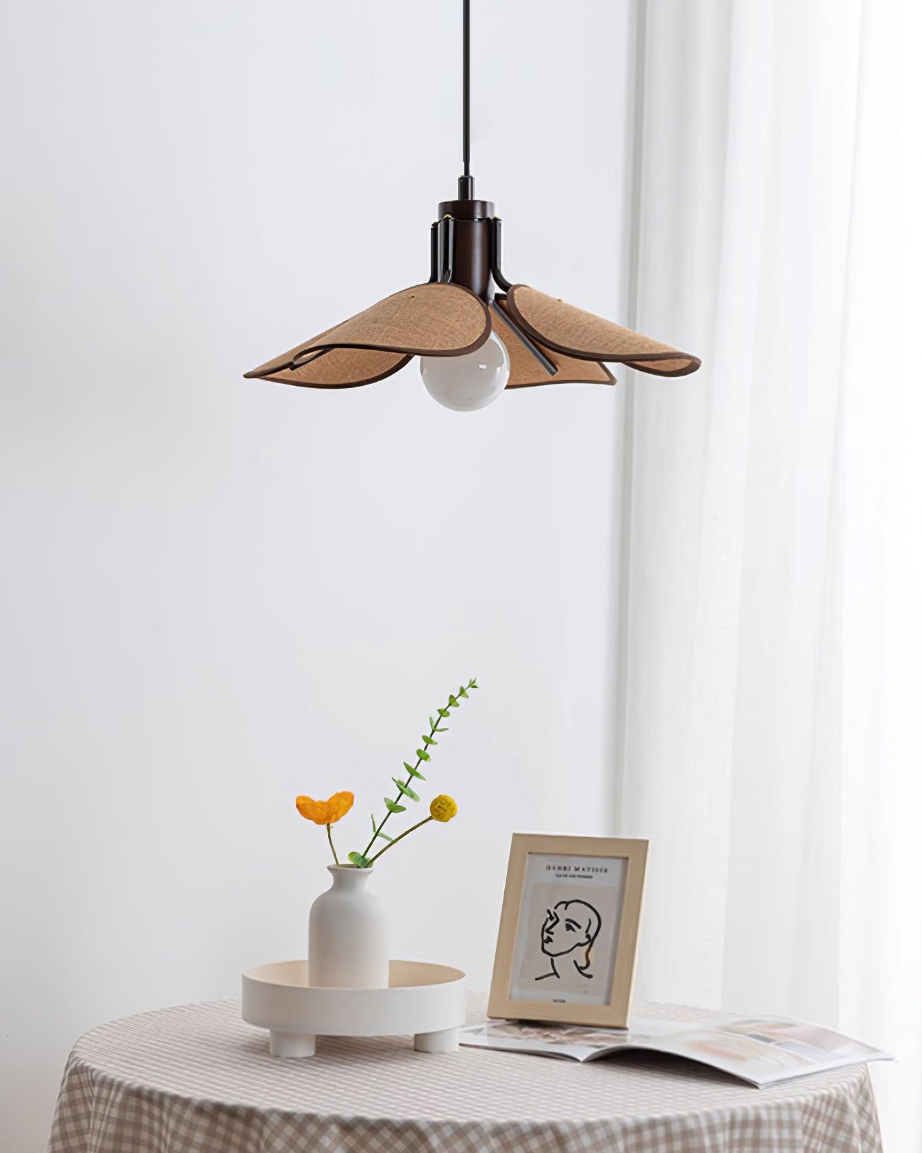 Callie Pendant Lamp Rattan Handwoven Organic - Letslighting