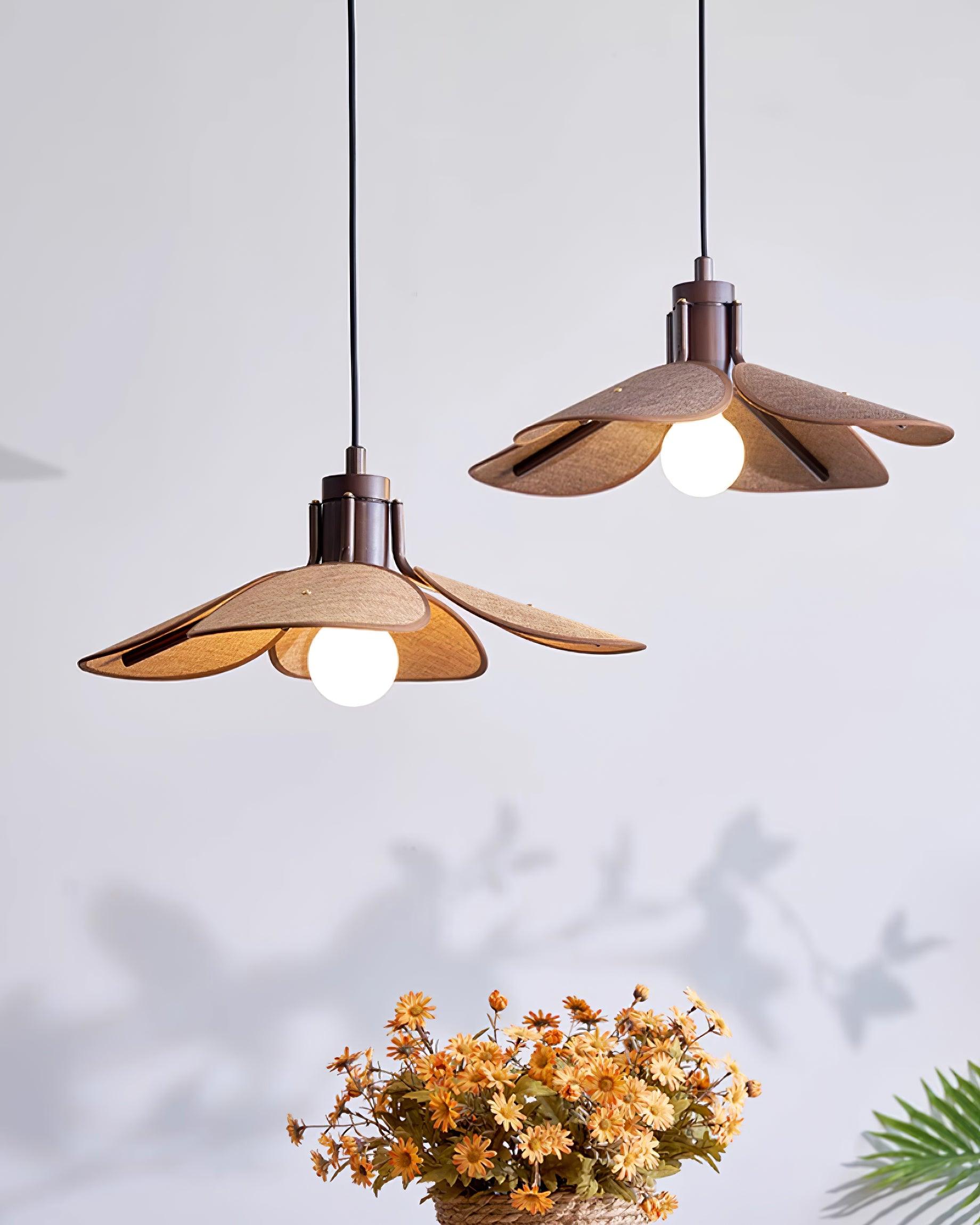 Callie Pendant Lamp Rattan Handwoven Organic - Letslighting