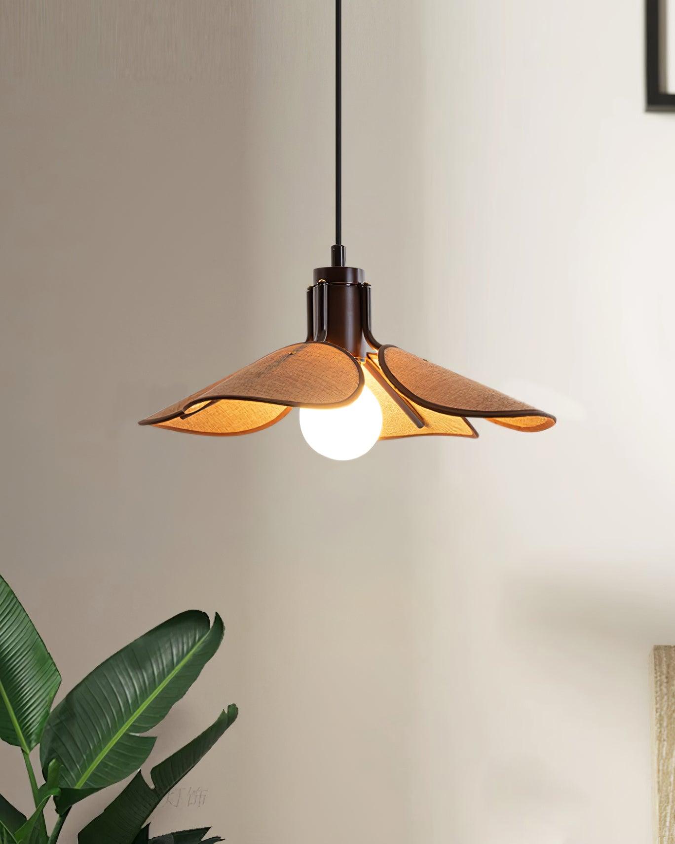 Callie Pendant Lamp Rattan Handwoven Organic - Letslighting