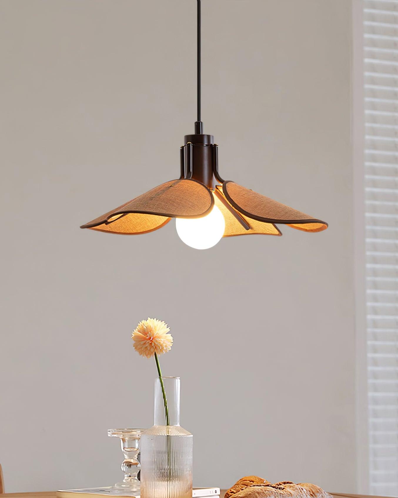 Callie Pendant Lamp Rattan Handwoven Organic - Letslighting