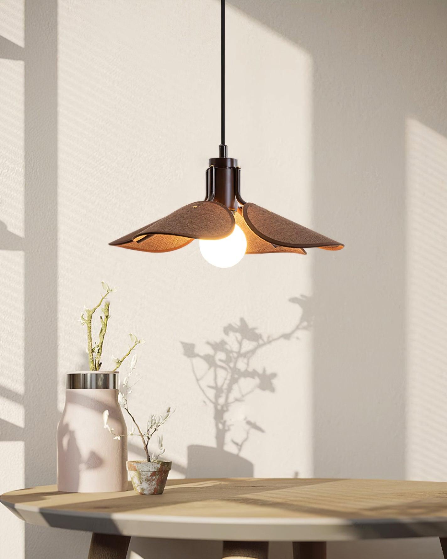 Callie Pendant Lamp Rattan Handwoven Organic - Letslighting