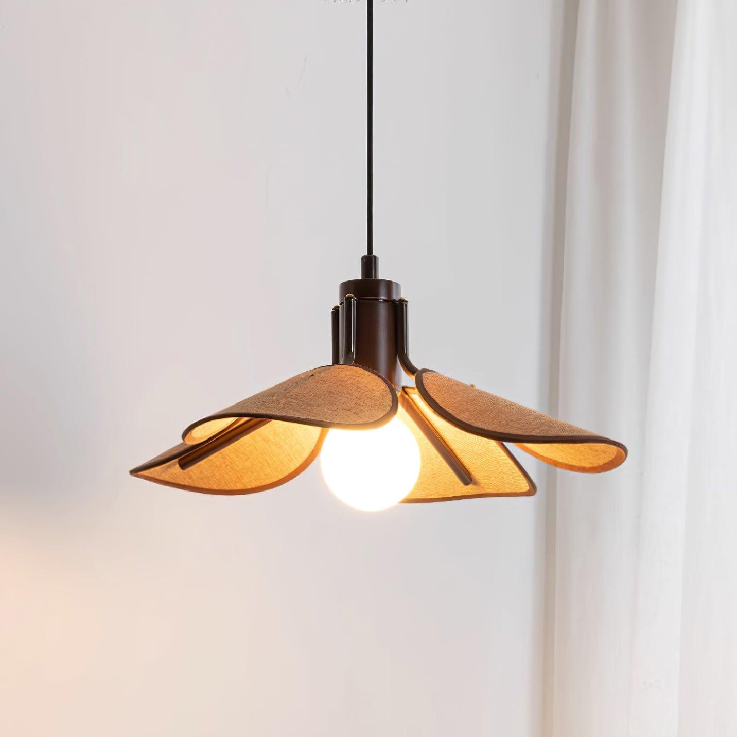 Callie Pendant Lamp Rattan Handwoven Organic - Letslighting
