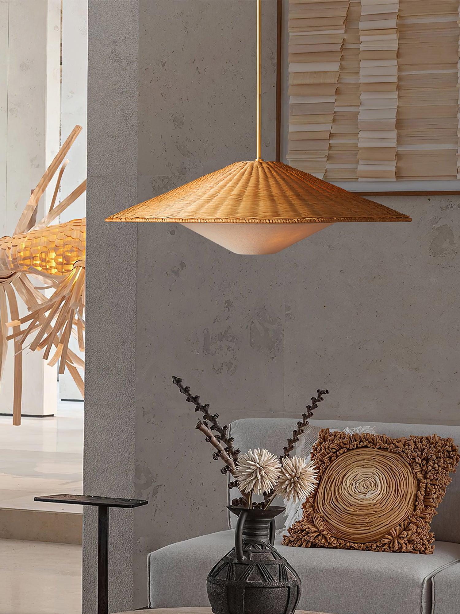 Elysiave Rattan Minimalistic Pendant Light - Letslighting