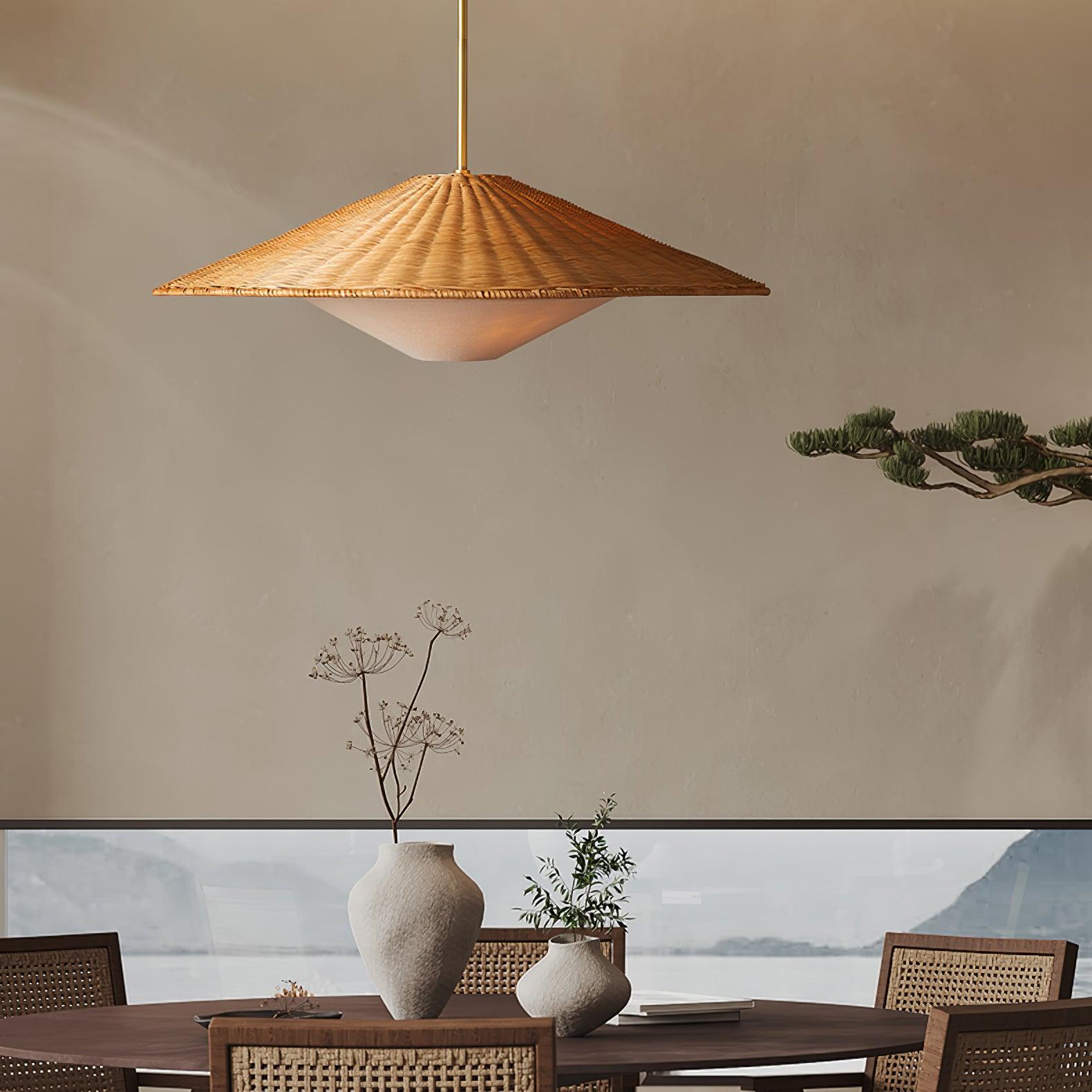 Elysiave Rattan Minimalistic Pendant Light - Letslighting