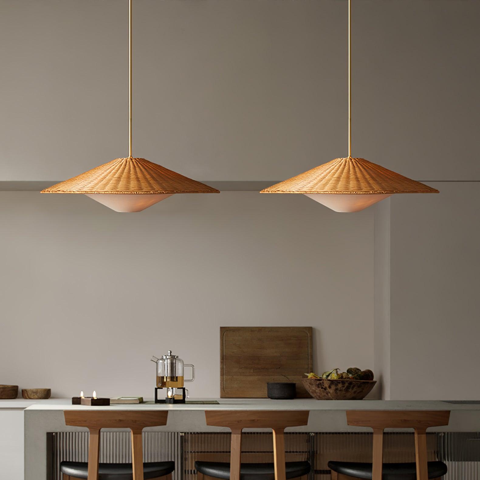 Elysiave Rattan Minimalistic Pendant Light - Letslighting