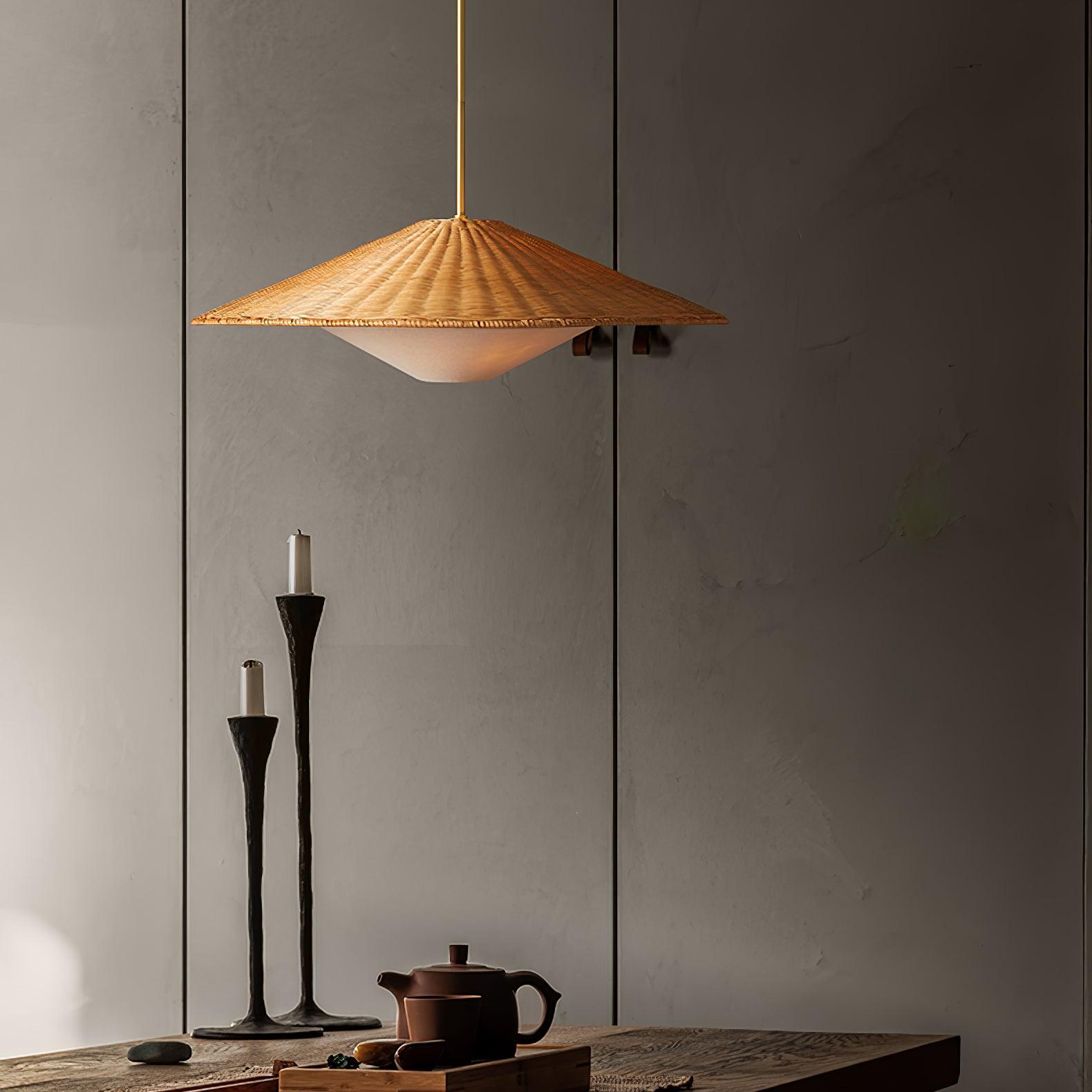 Elysiave Rattan Minimalistic Pendant Light - Letslighting