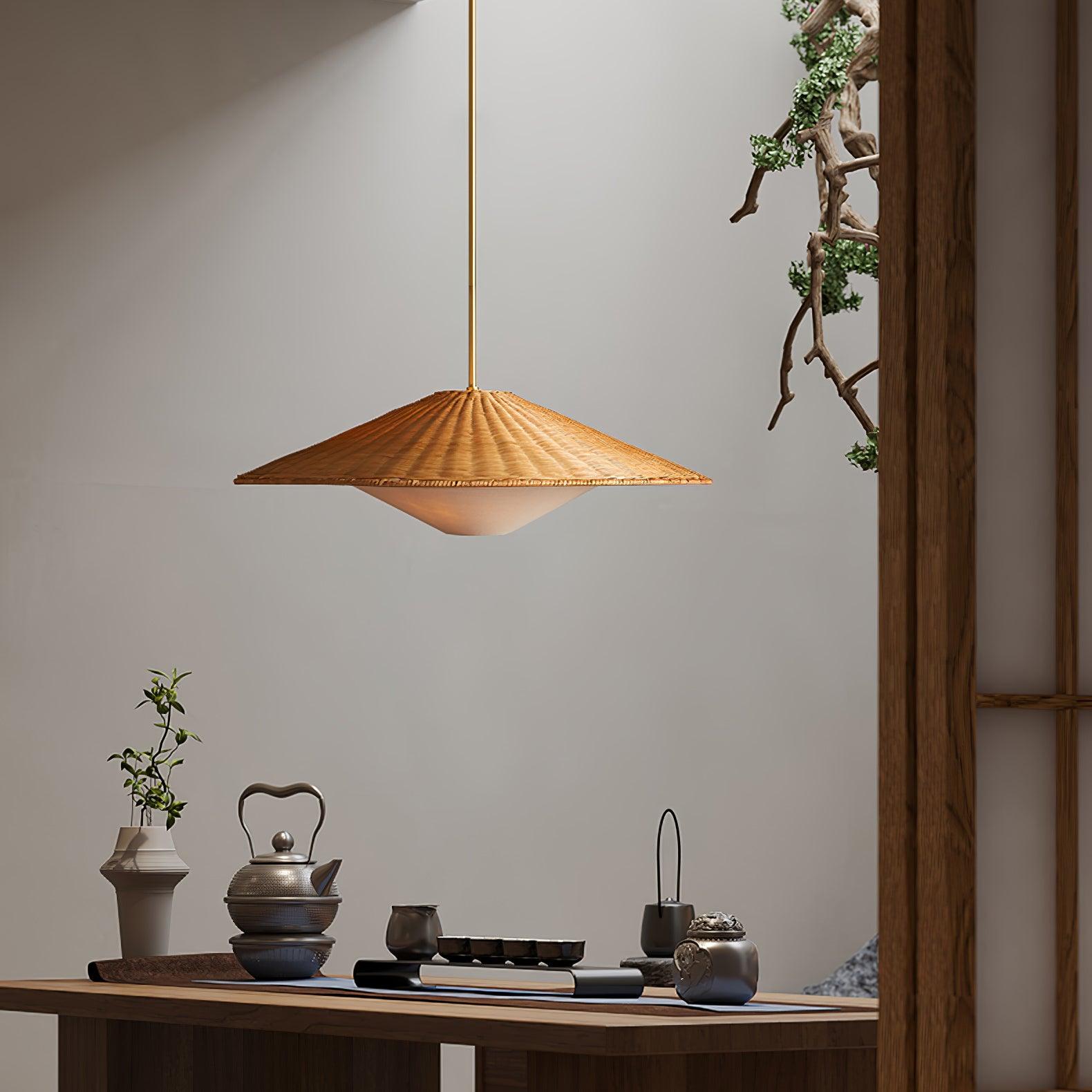 Elysiave Rattan Minimalistic Pendant Light - Letslighting