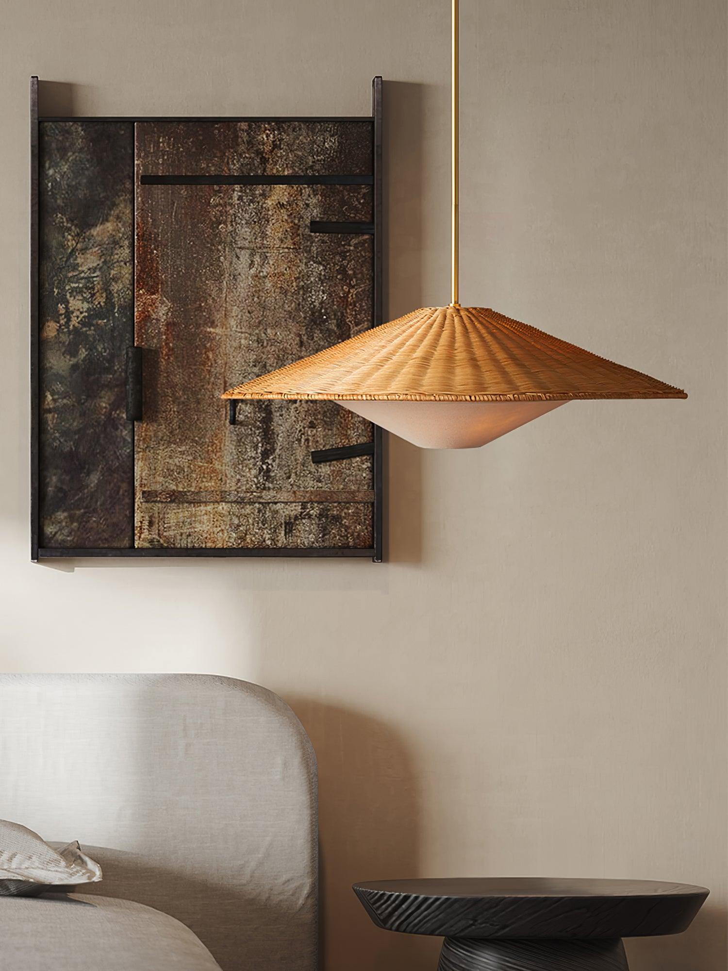 Elysiave Rattan Minimalistic Pendant Light - Letslighting