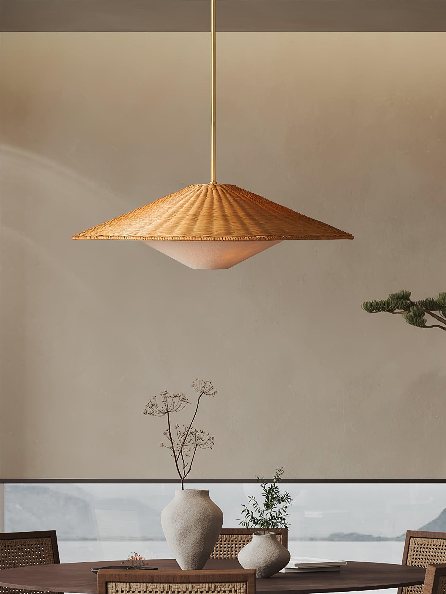 Elysiave Rattan Minimalistic Pendant Light - Letslighting