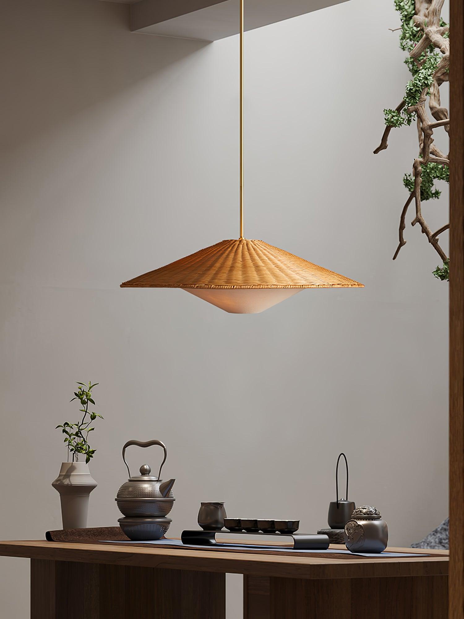 Elysiave Rattan Minimalistic Pendant Light - Letslighting