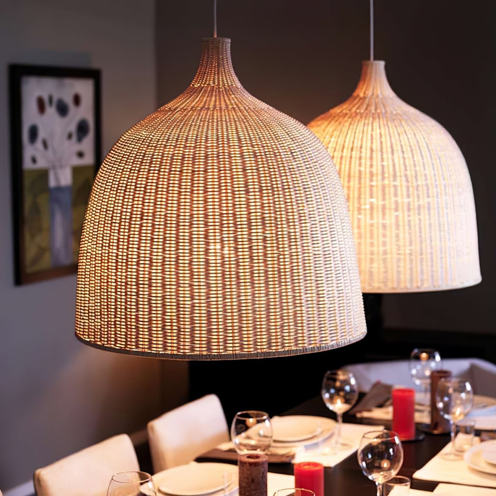 Willow Rustic Rattan Pandent Light - Letslighting