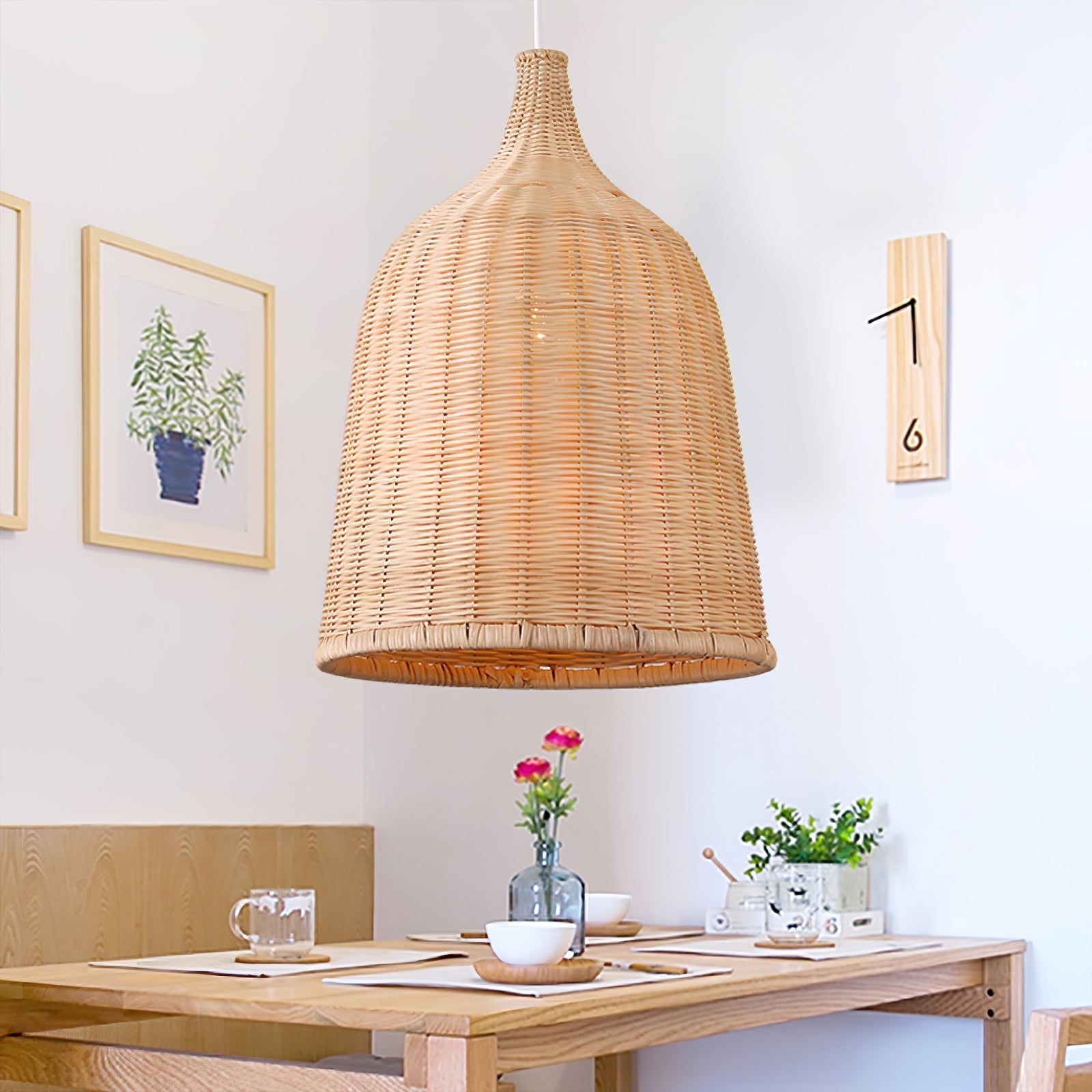 Willow Rustic Rattan Pandent Light - Letslighting