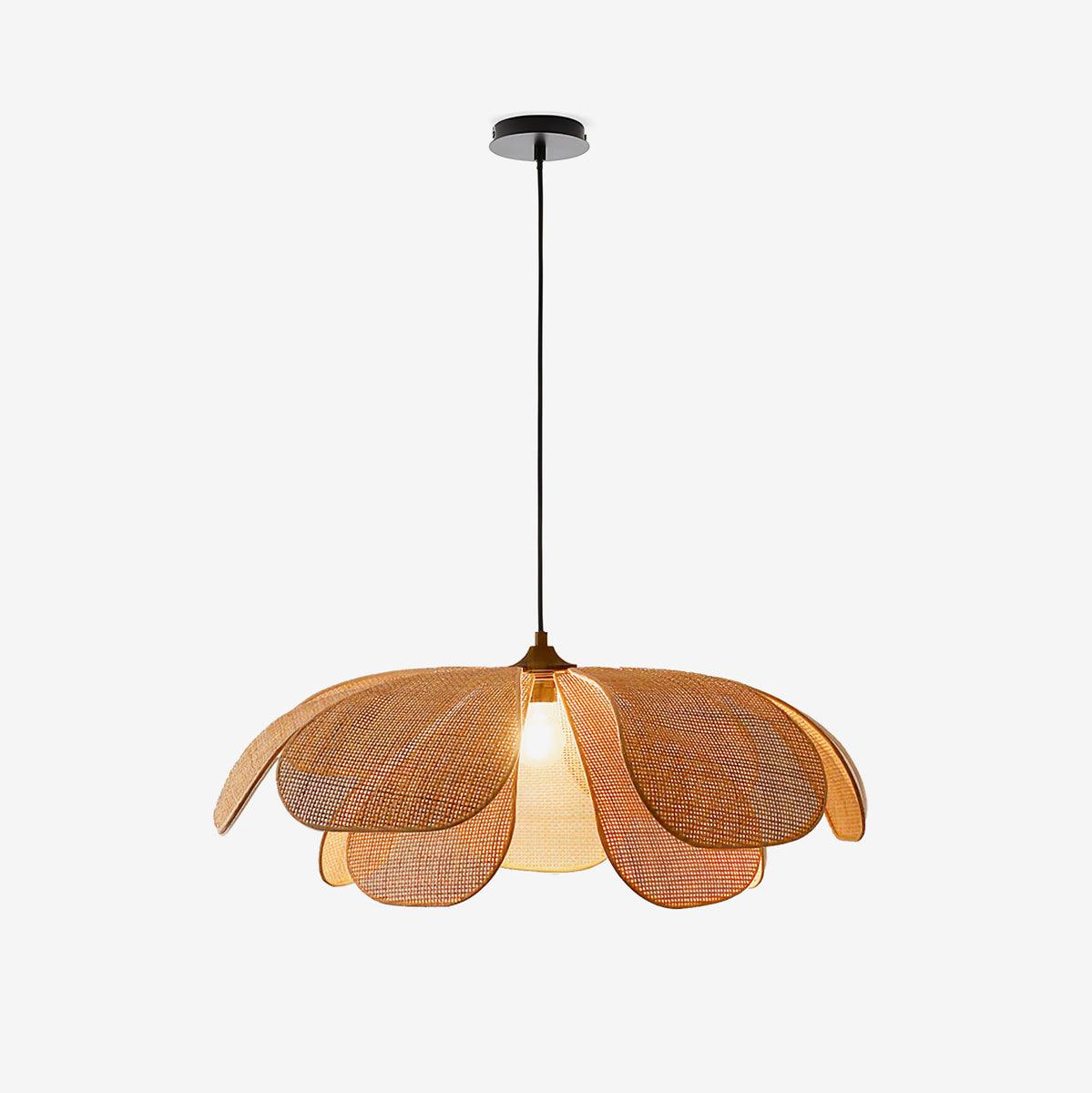 Eloria Petal-Shaped Rattan Pendant Light - Letslighting