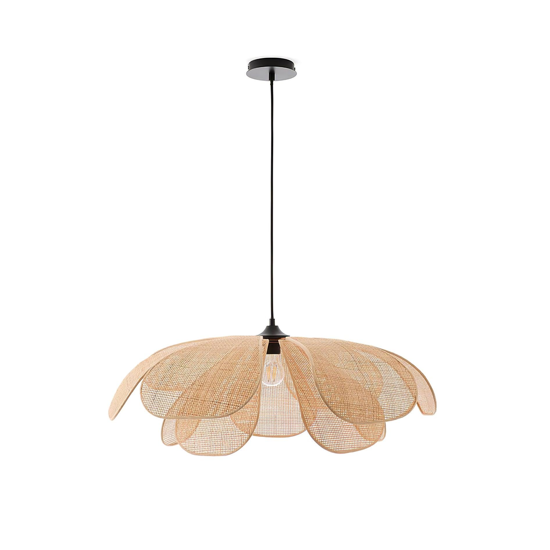 Eloria Petal-Shaped Rattan Pendant Light - Letslighting