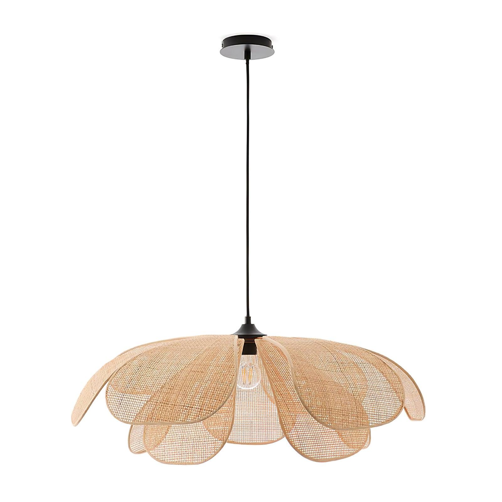 Eloria Petal-Shaped Rattan Pendant Light - Letslighting