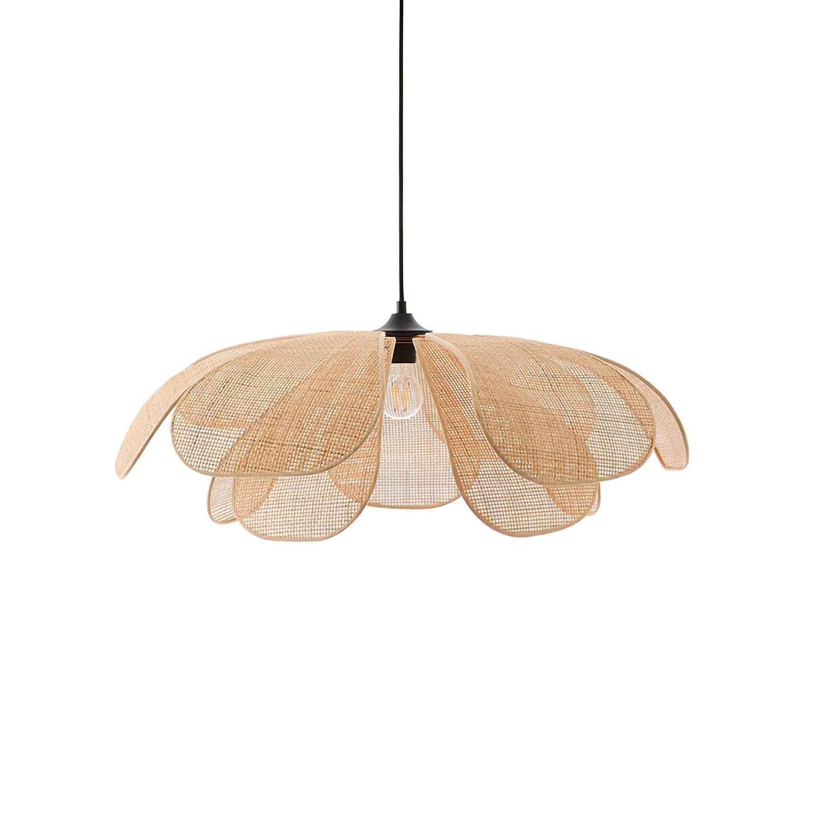 Eloria Petal-Shaped Rattan Pendant Light - Letslighting