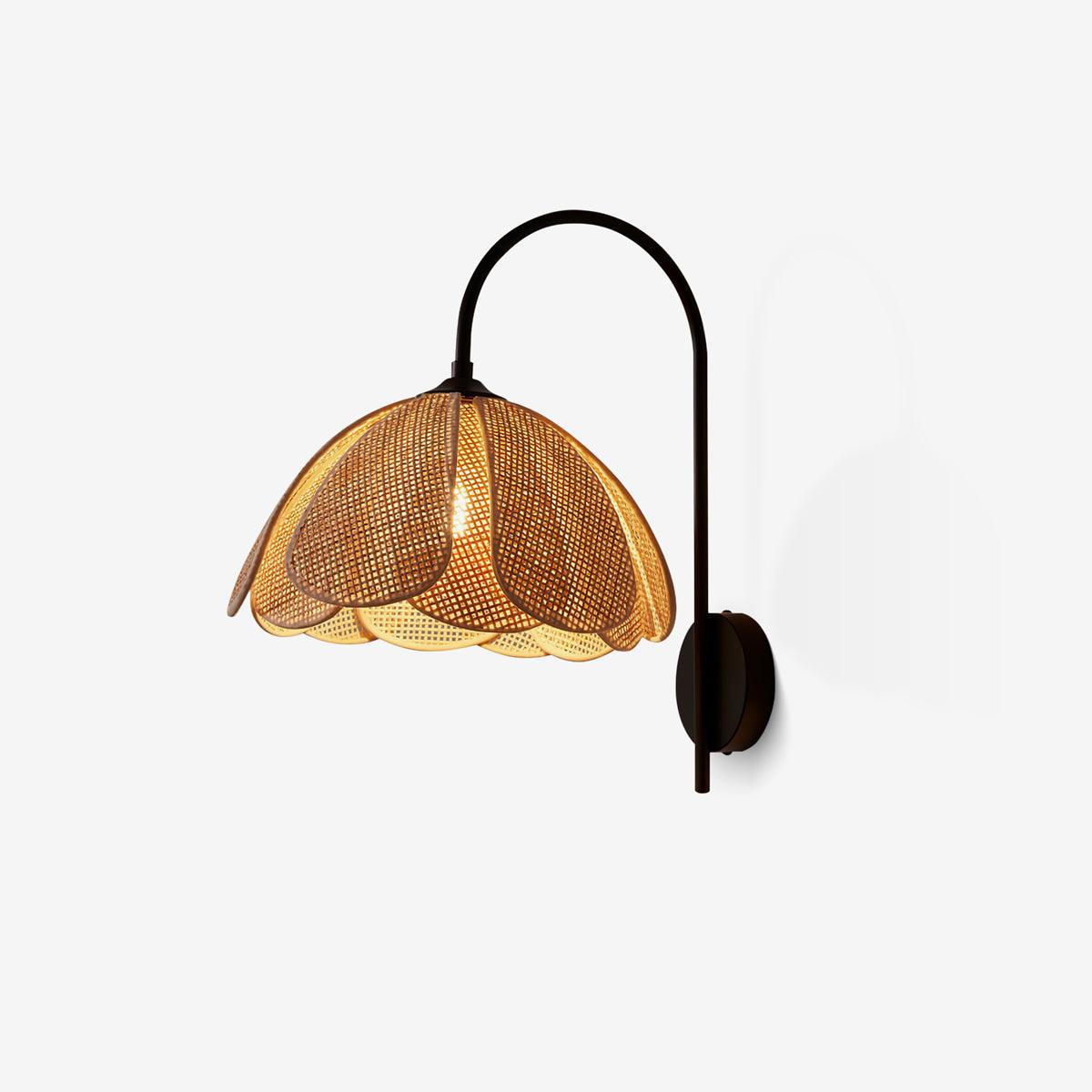 Edria Petal-Shaped Rattan Wall Lamp - Letslighting