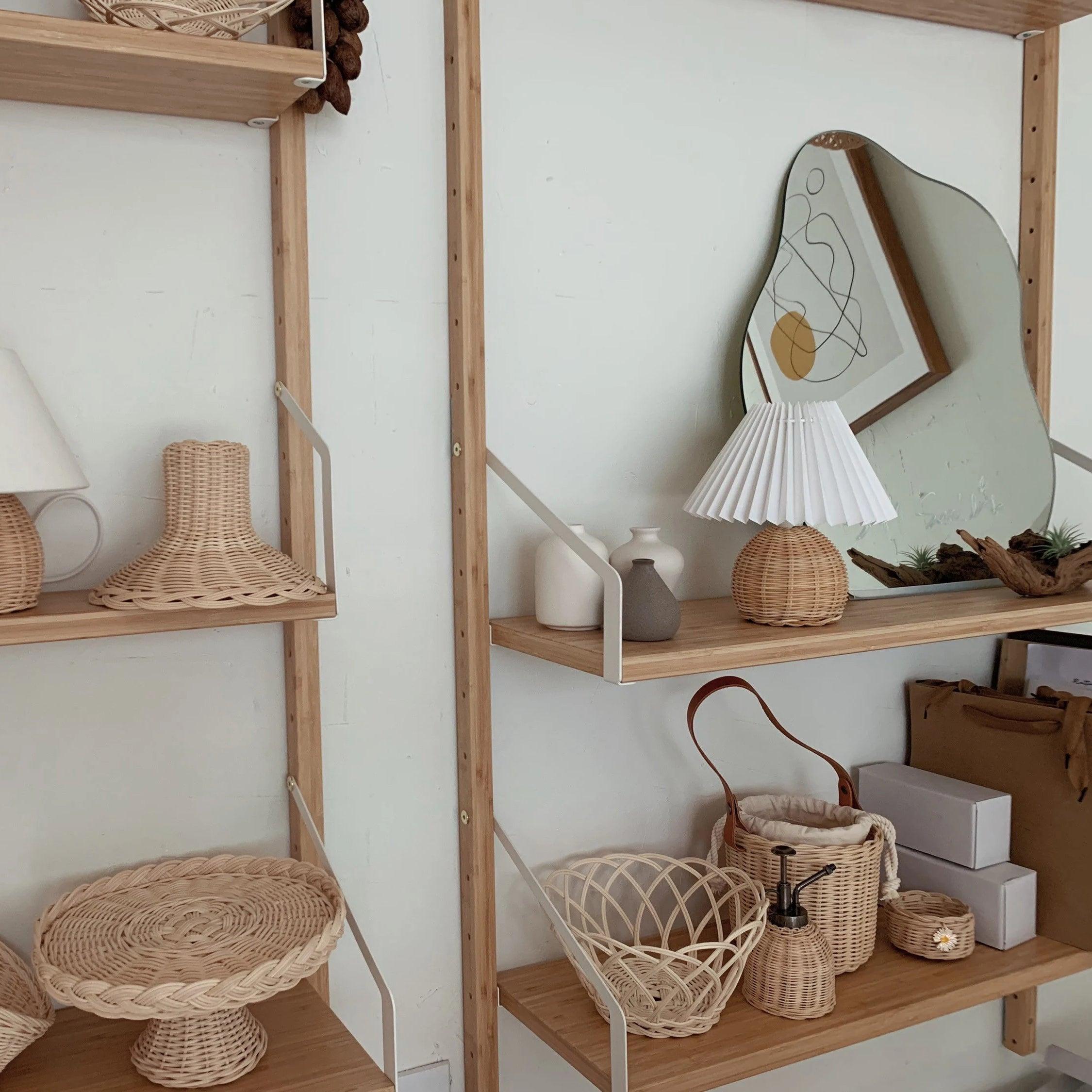 Zara Rattan Pleated Table lamp - Letslighting