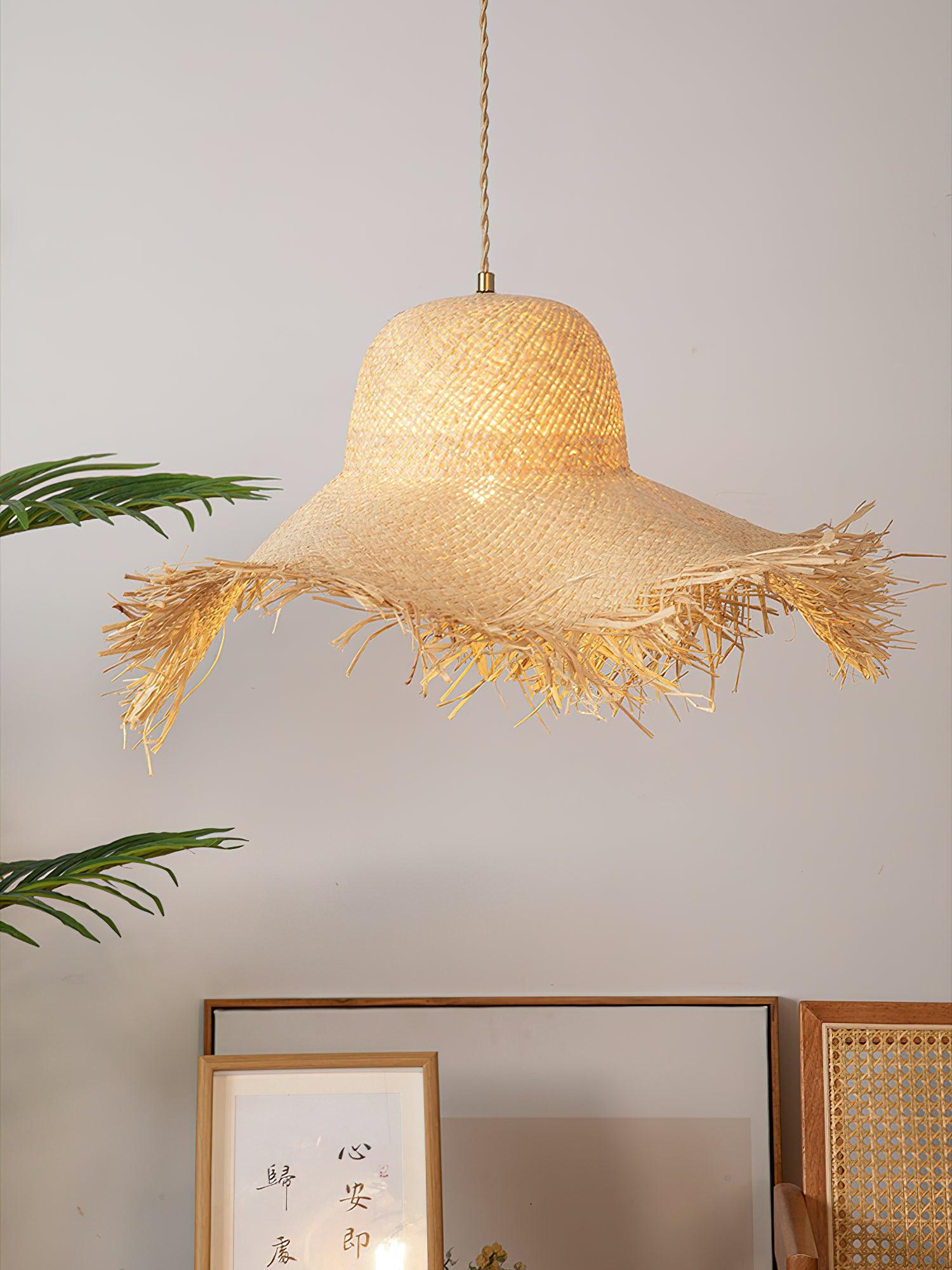 Zephyran Rattan Vintage Pendant Light - Letslighting