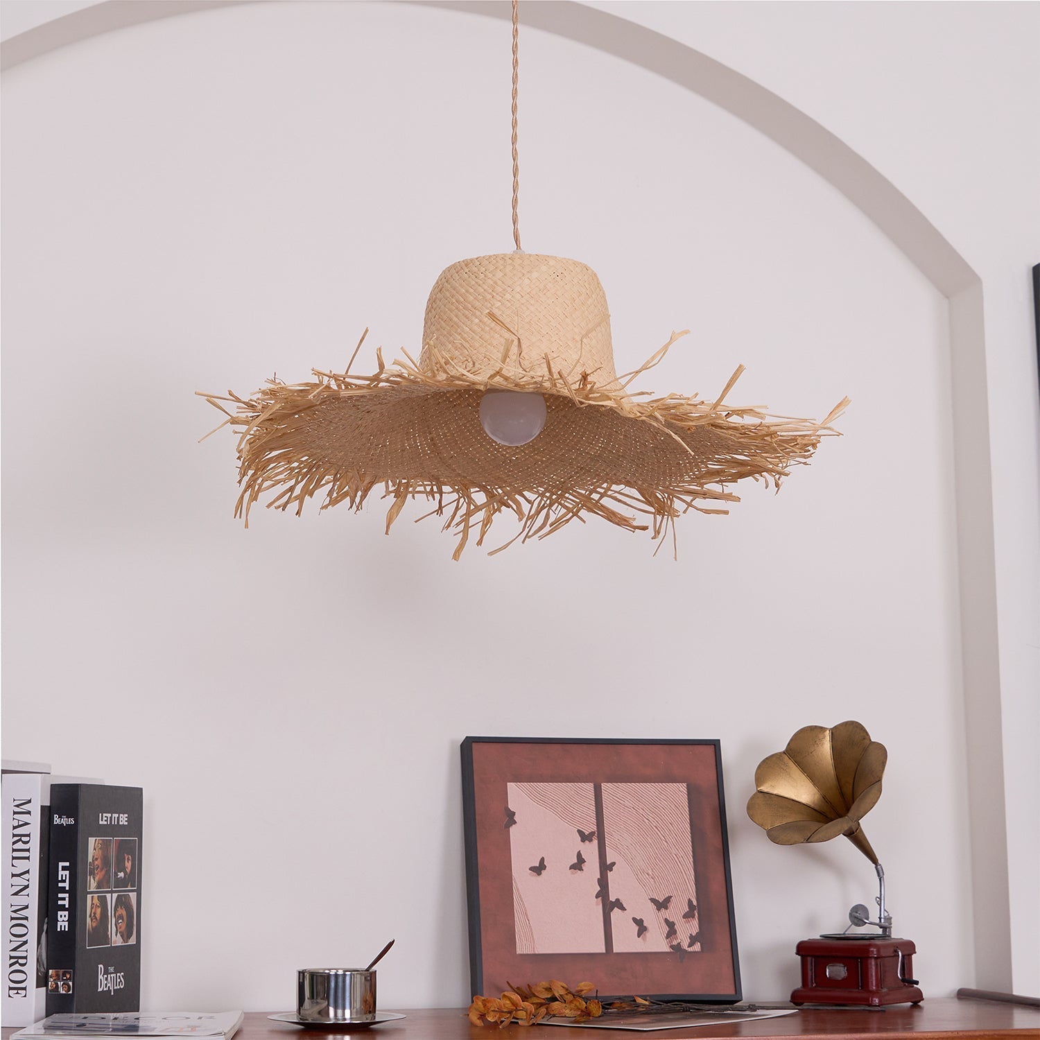 Zephyran Rattan Vintage Pendant Light - Letslighting