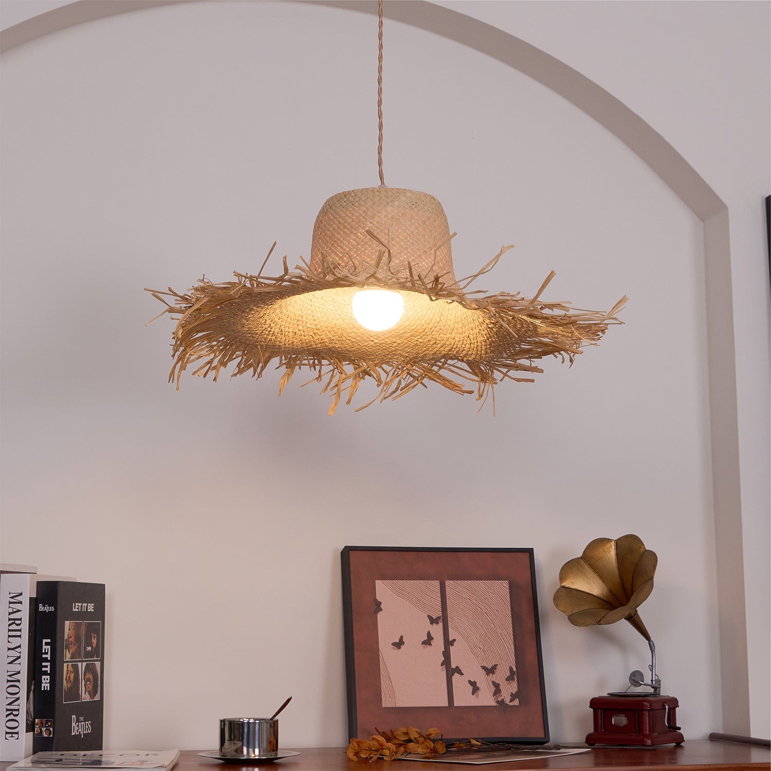 Zephyran Rattan Vintage Pendant Light - Letslighting