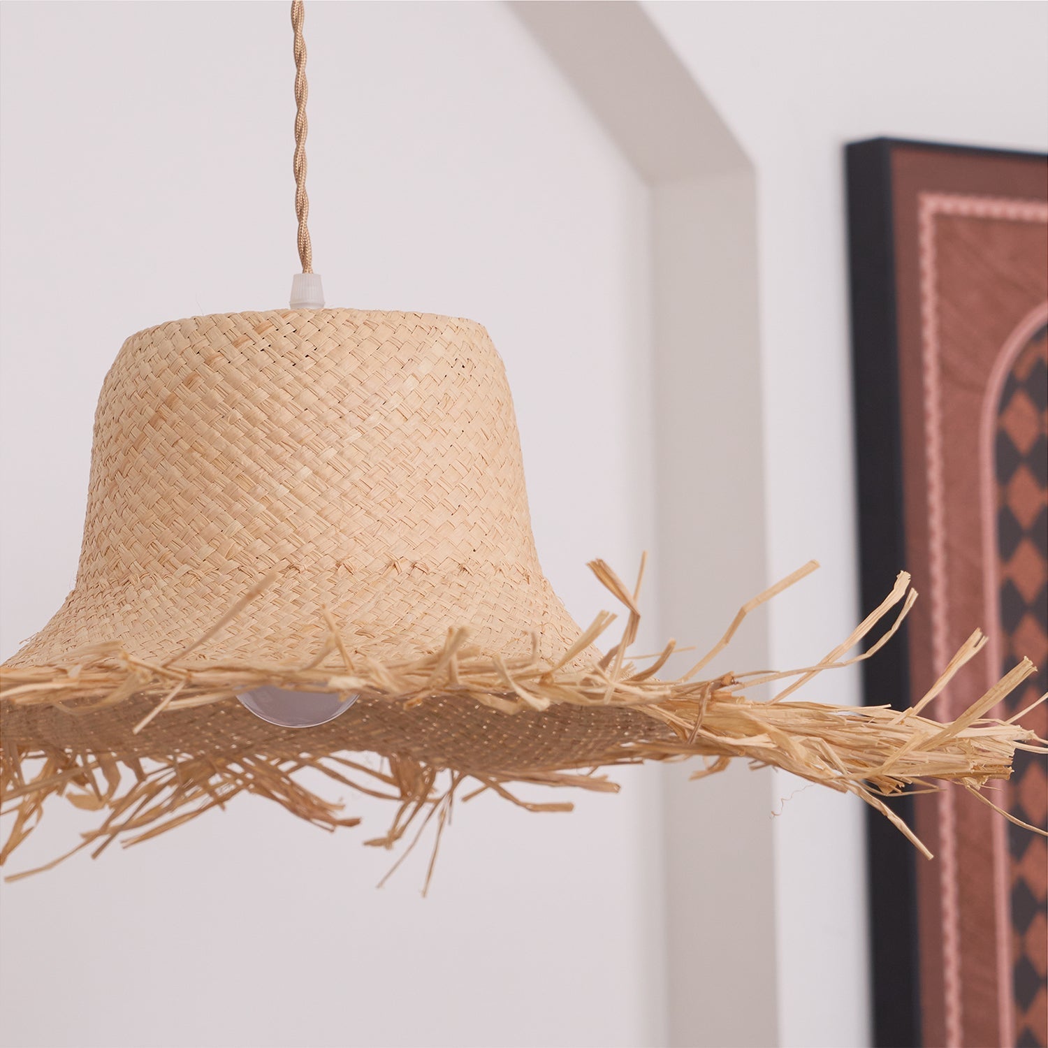 Zephyran Rattan Vintage Pendant Light - Letslighting