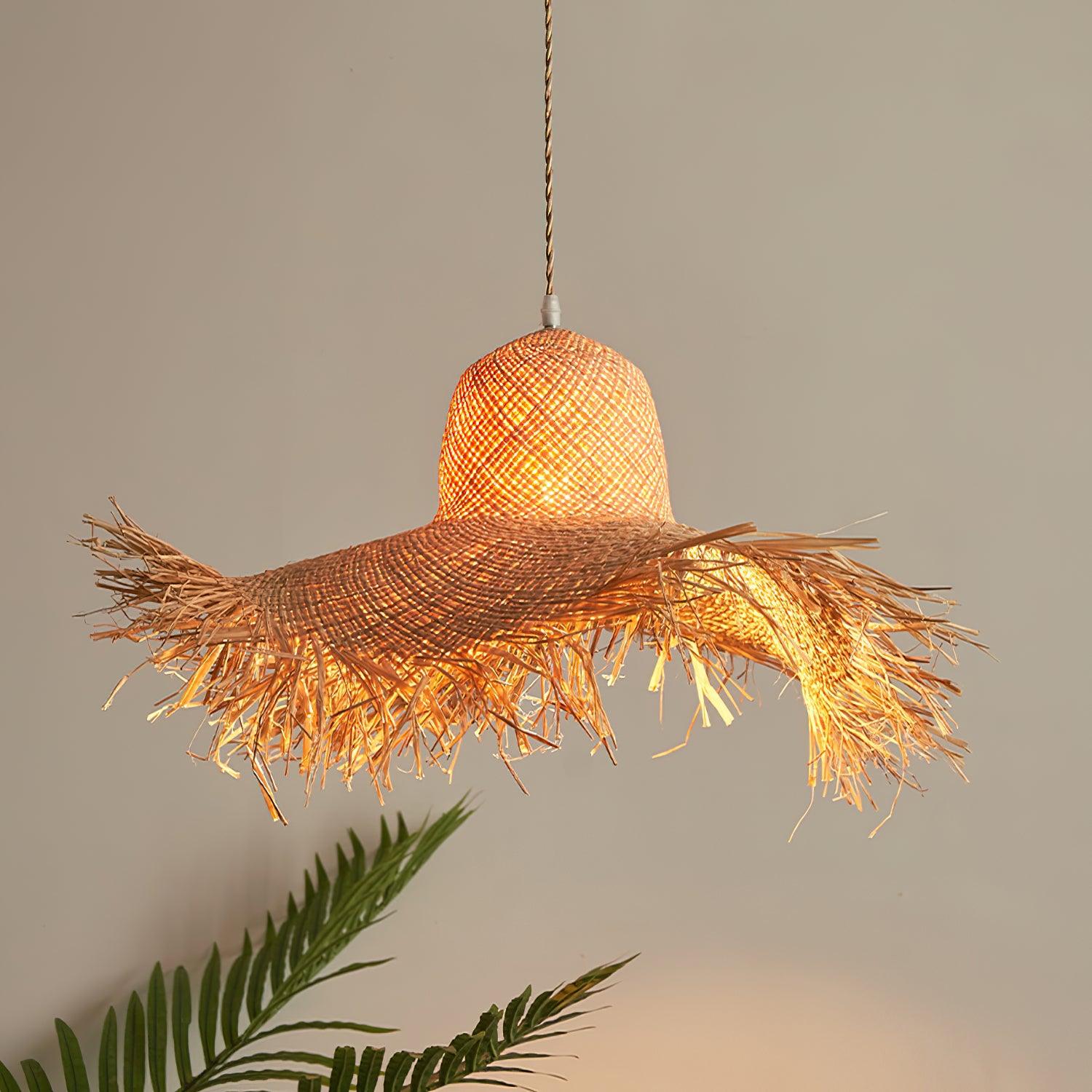 Zephyran Rattan Vintage Pendant Light - Letslighting