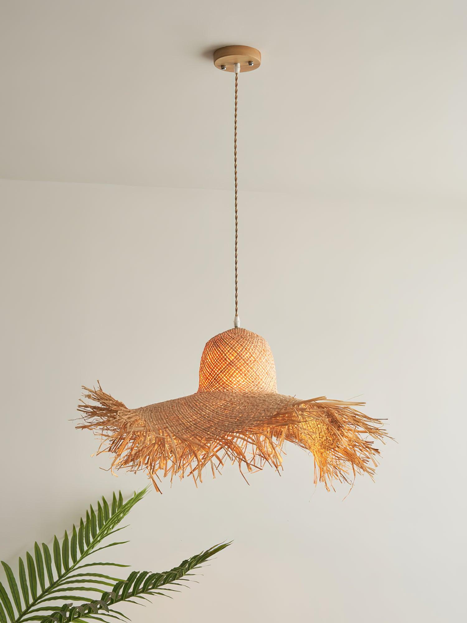 Zephyran Rattan Vintage Pendant Light - Letslighting