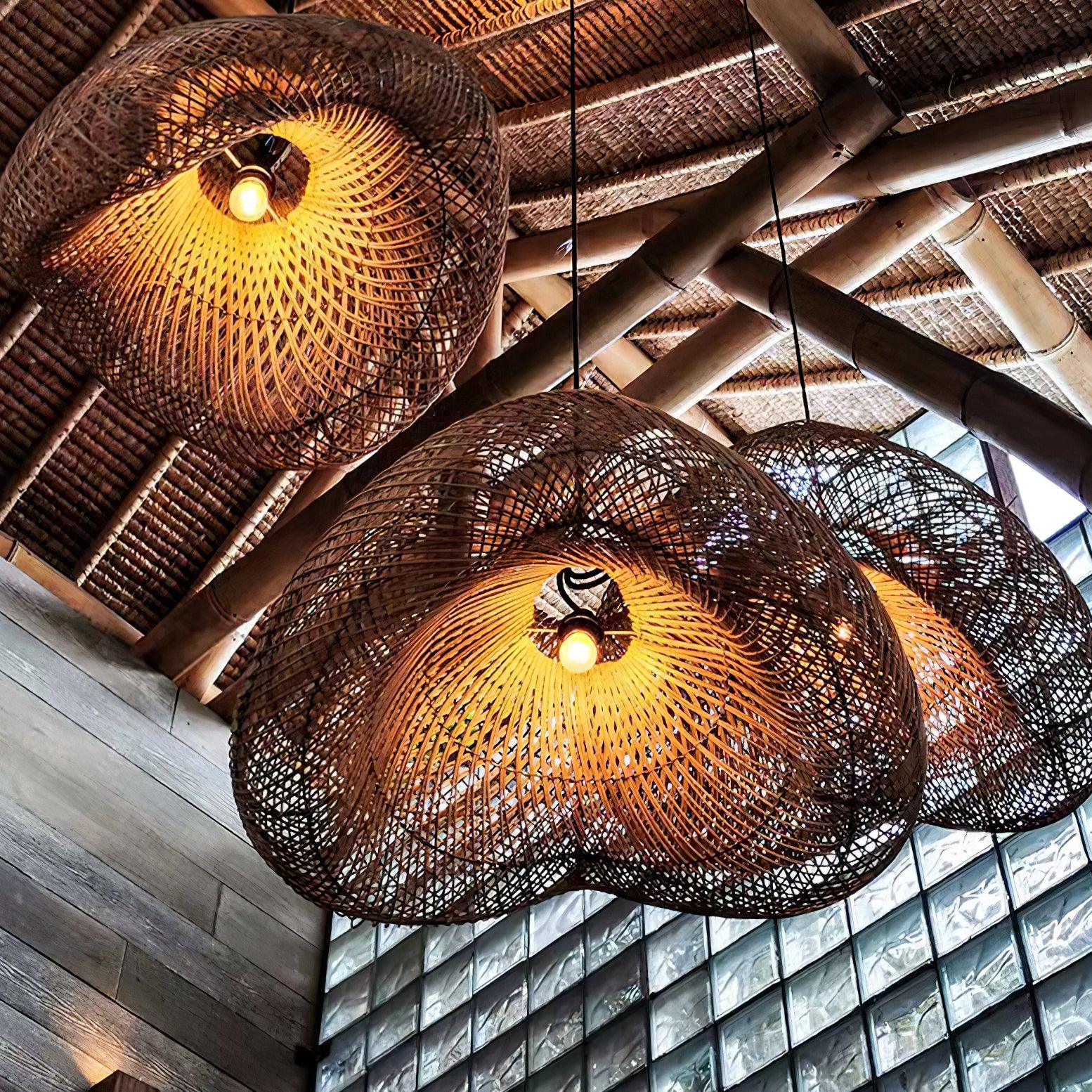 Averon Rattan Vintage Pendant Light - Letslighting
