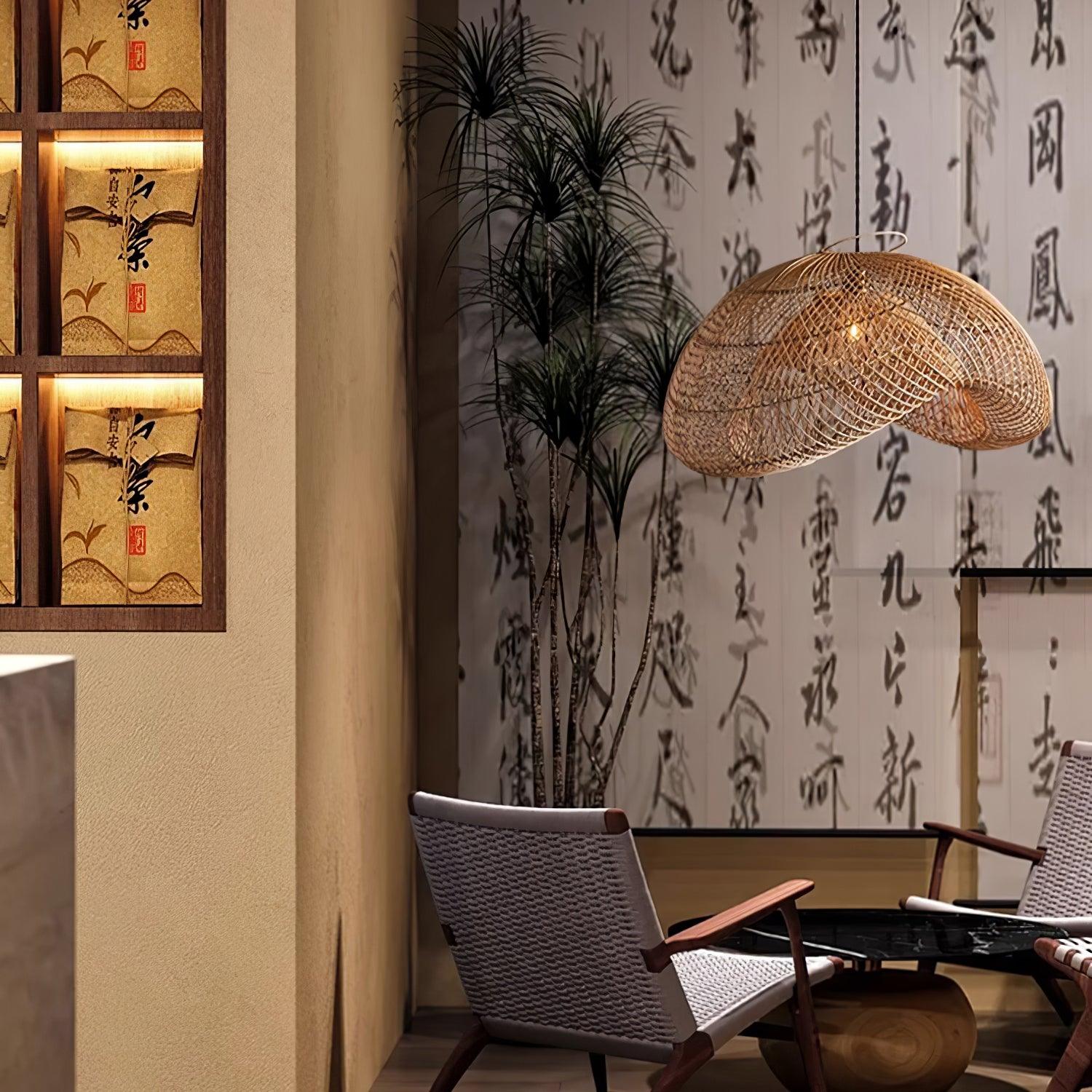 Averon Rattan Vintage Pendant Light - Letslighting