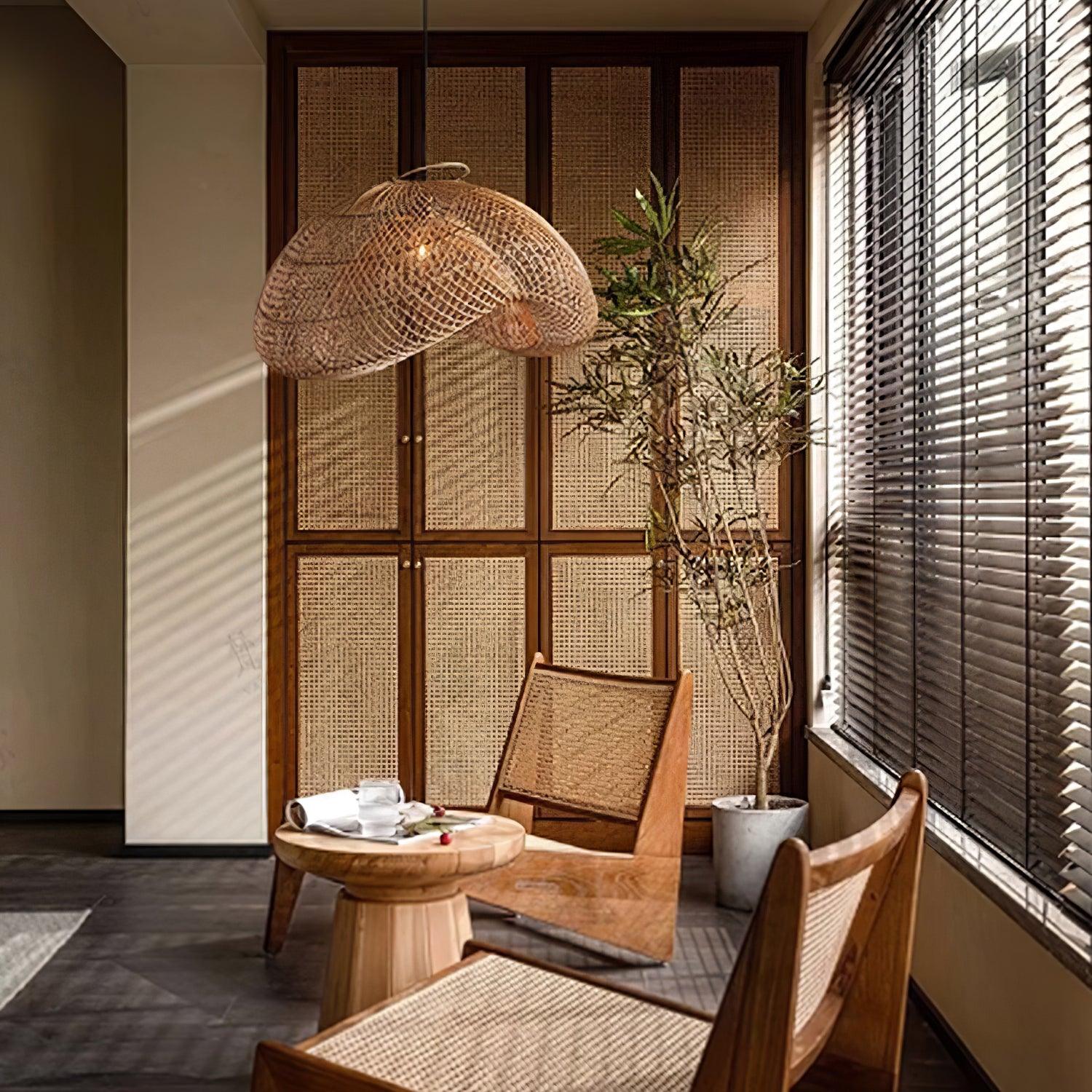 Averon Rattan Vintage Pendant Light - Letslighting