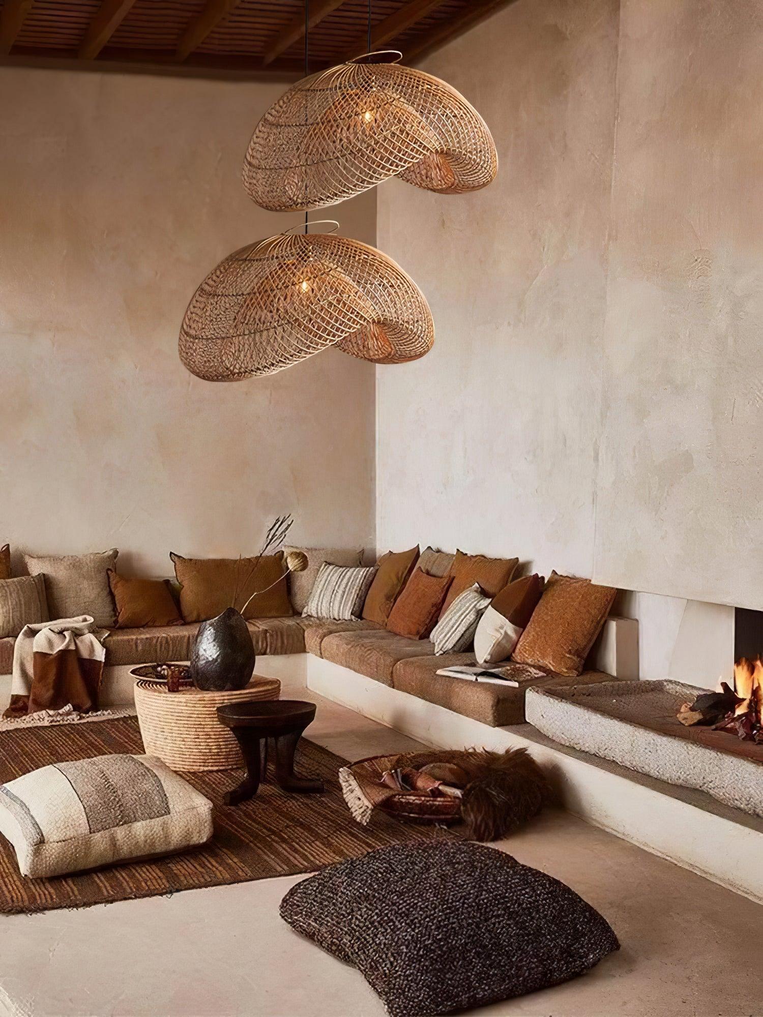 Averon Rattan Vintage Pendant Light - Letslighting