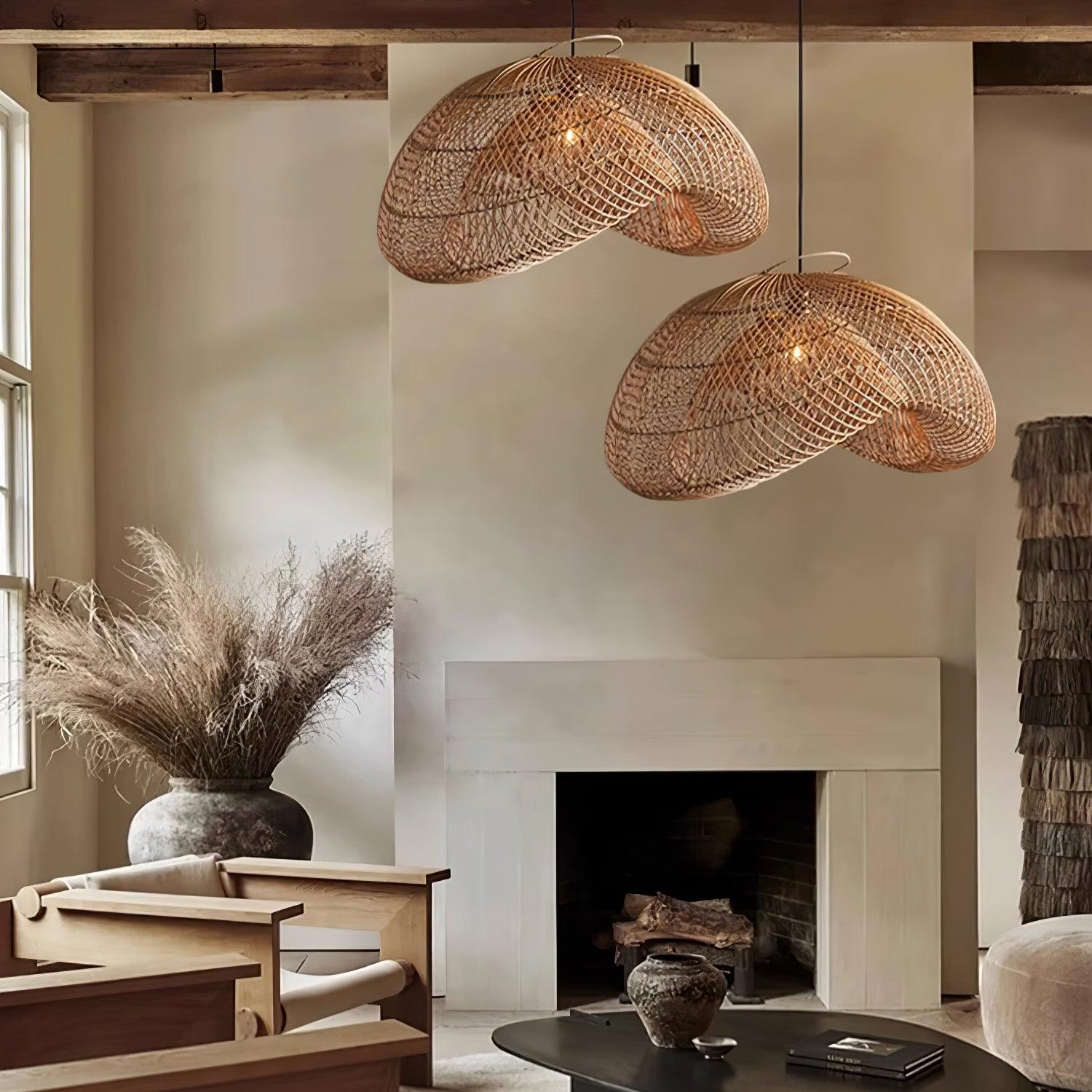 Averon Rattan Vintage Pendant Light - Letslighting