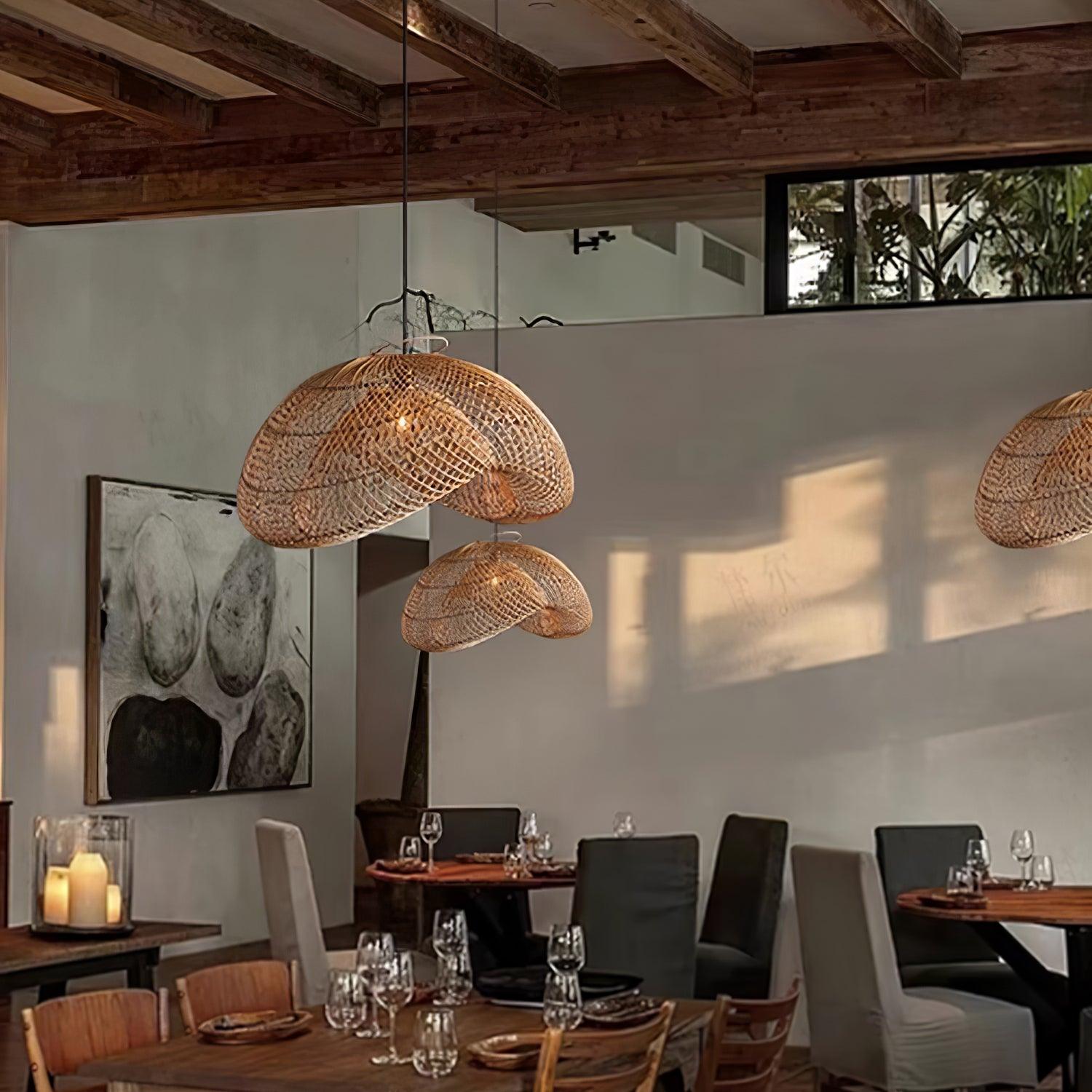 Averon Rattan Vintage Pendant Light - Letslighting