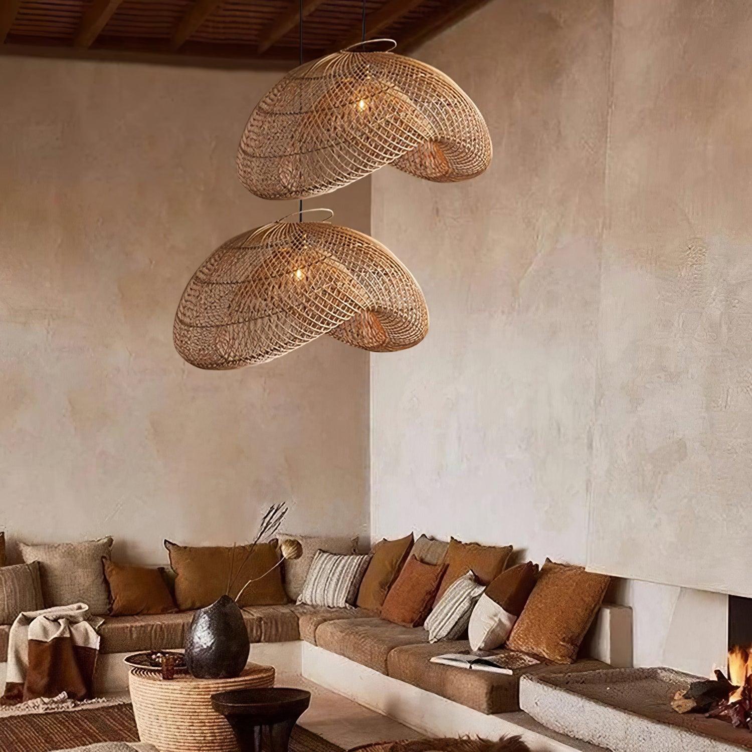 Averon Rattan Vintage Pendant Light - Letslighting