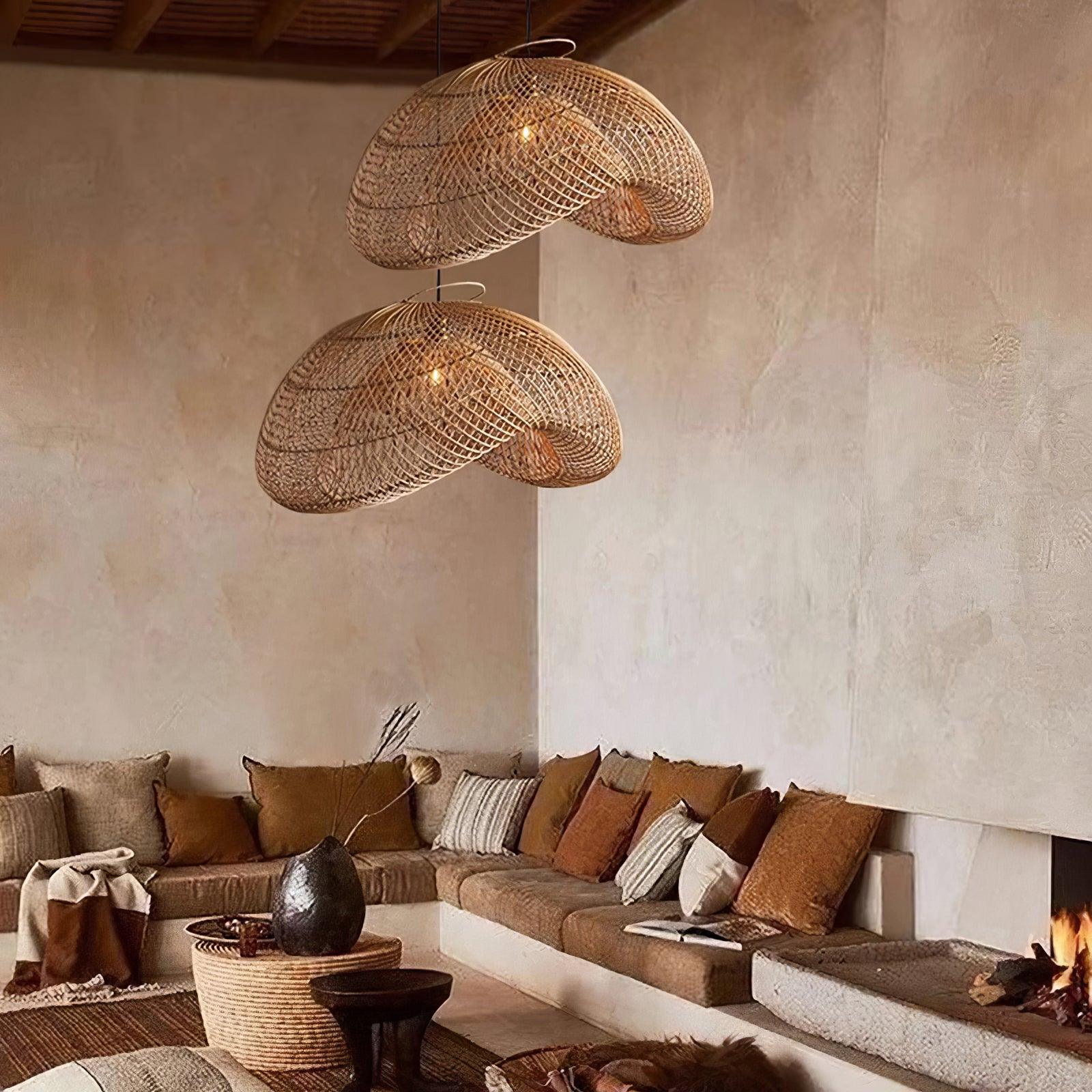 Averon Rattan Vintage Pendant Light - Letslighting