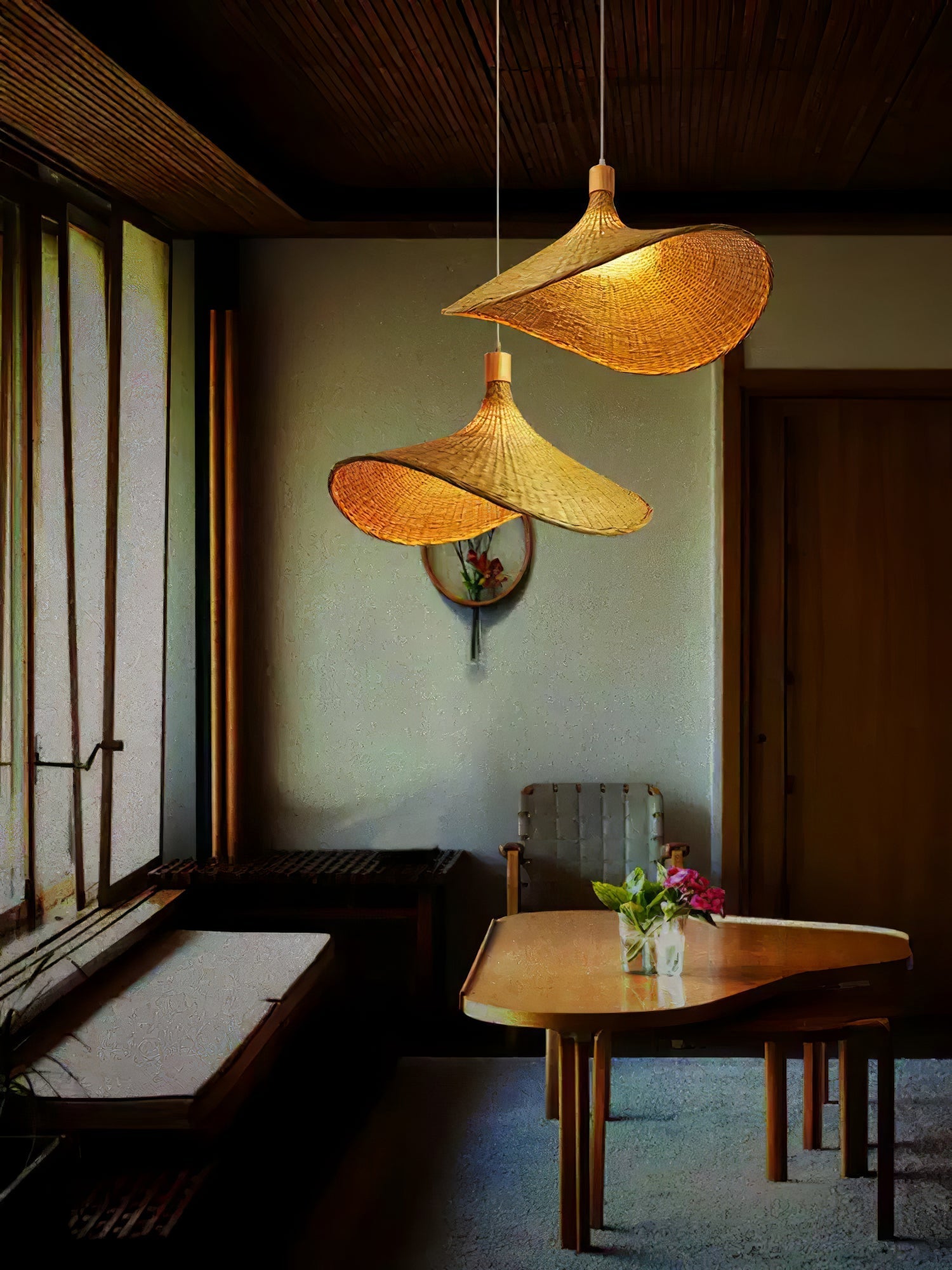 Marona Rattan Vintage Pendant Light - Letslighting