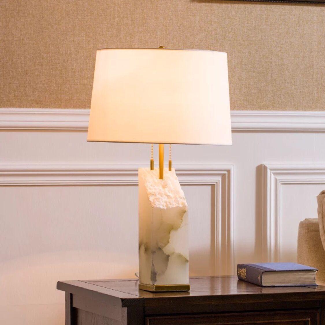 Syvaris Minimalist Alabaster Table Lamp - Letslighting